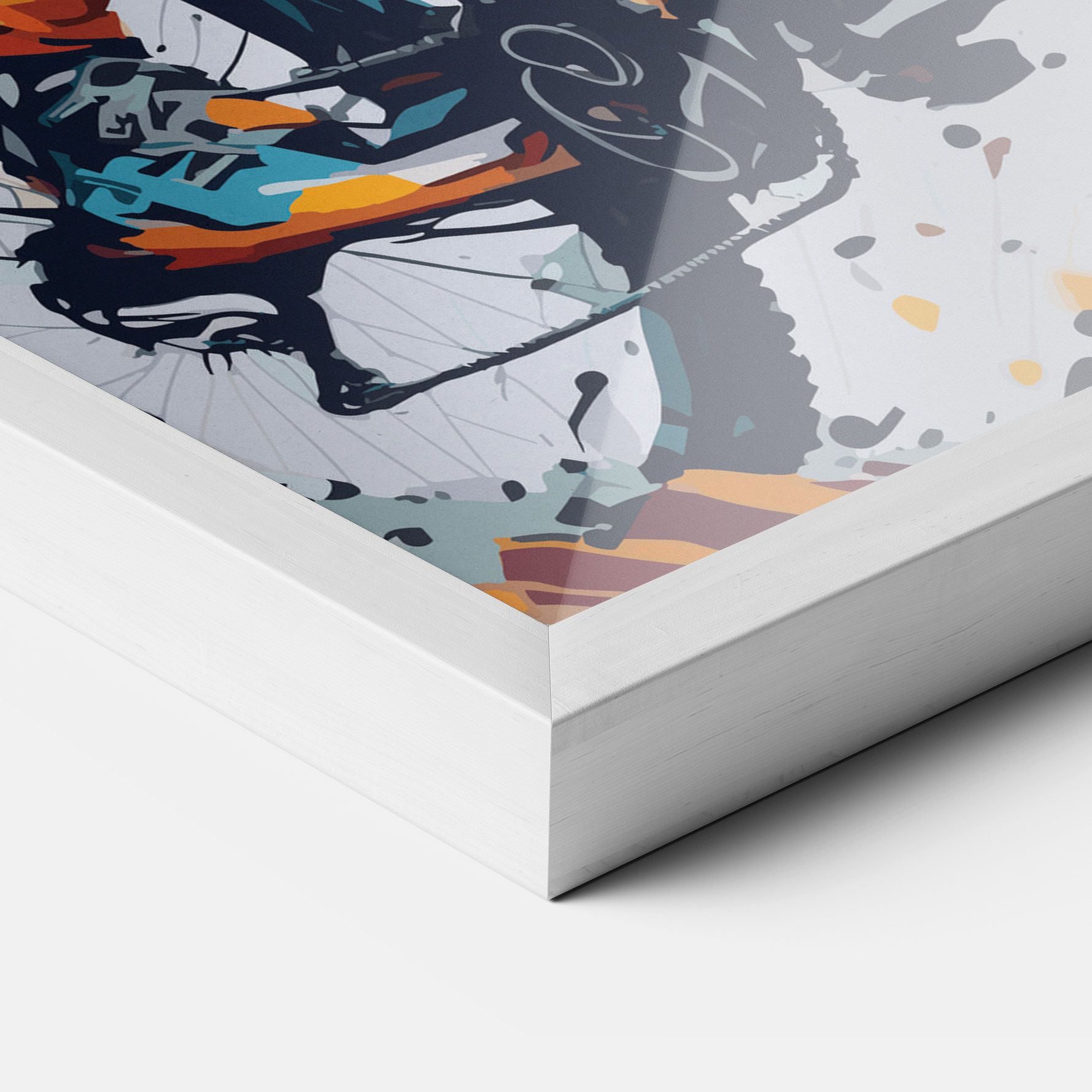 Orange Bike Art mockup 3