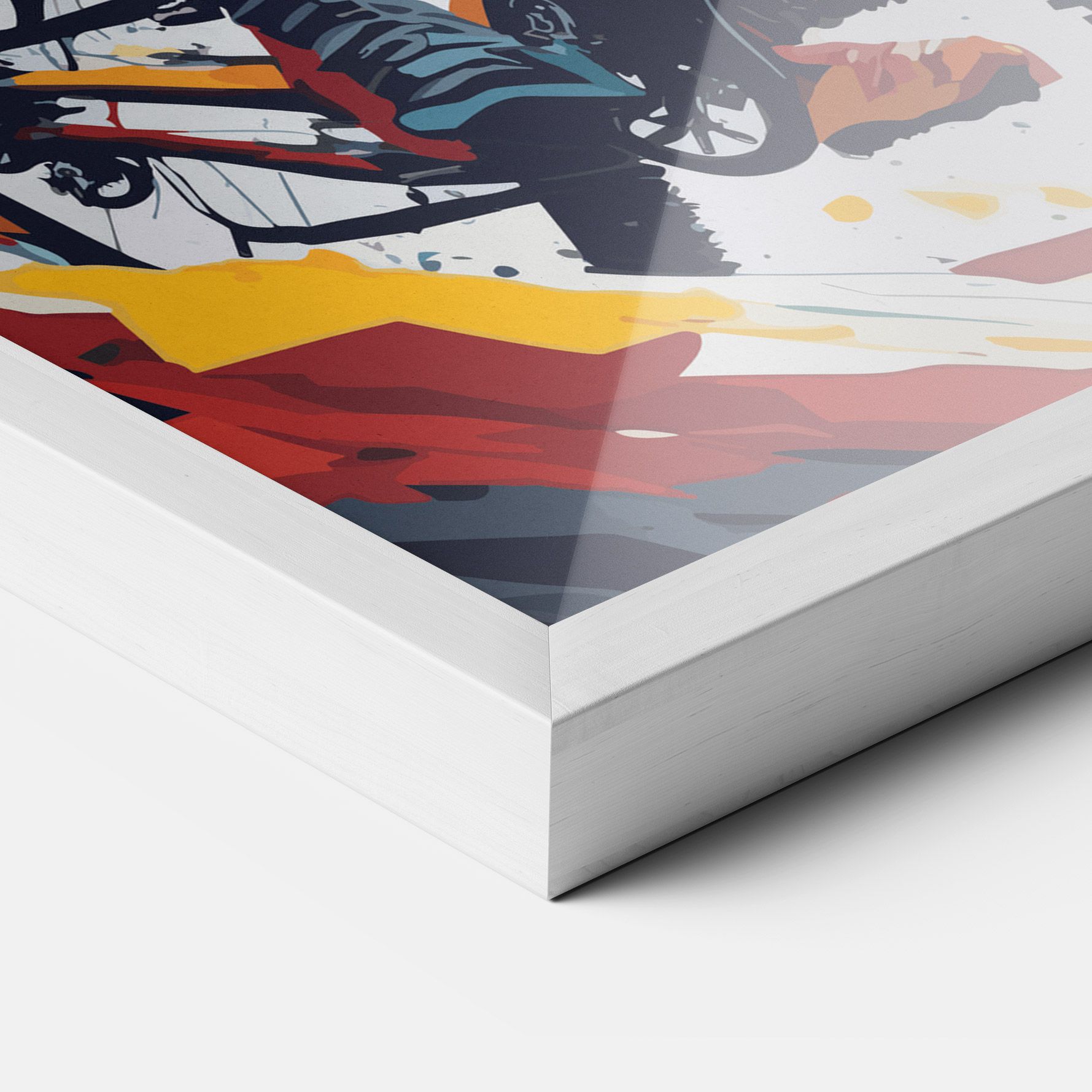 Yellow Bike Art mockup 3