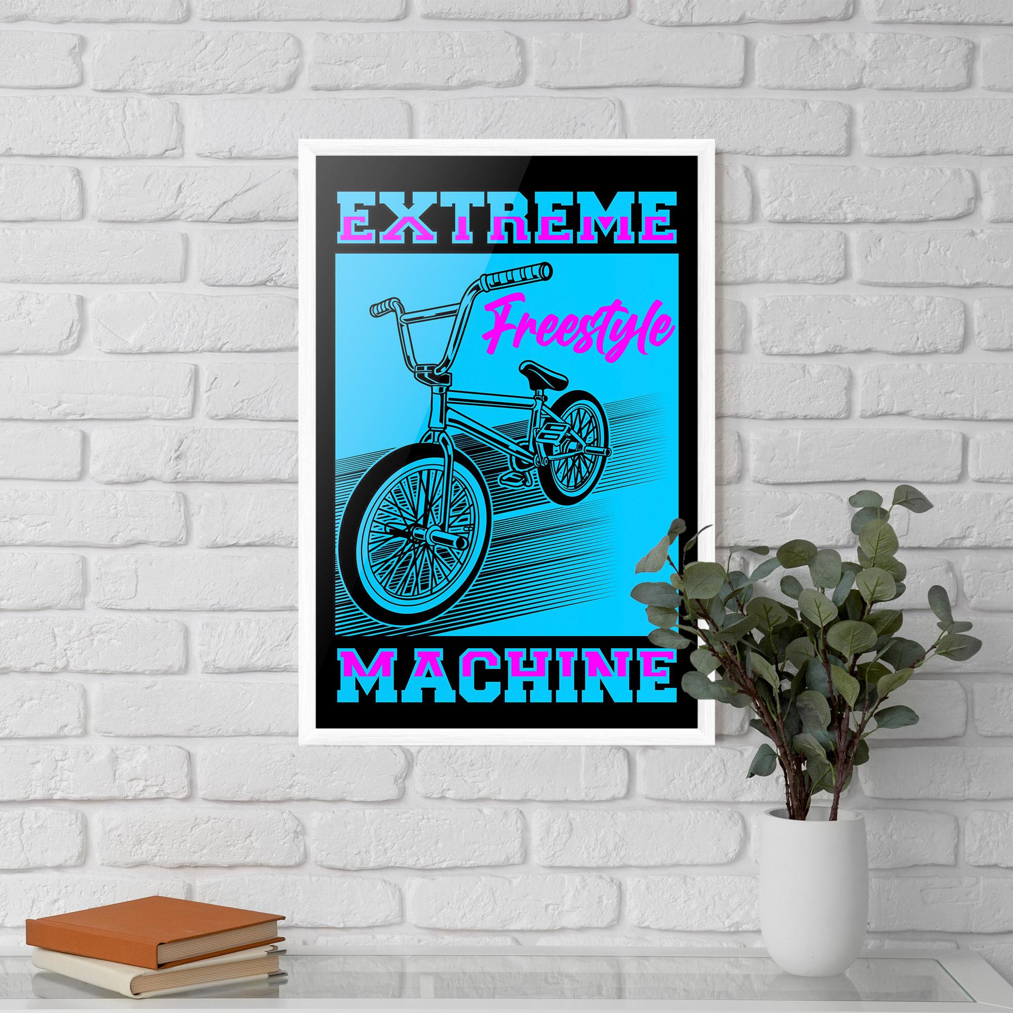 Рамкиран постер Extreme Machine mockup 5