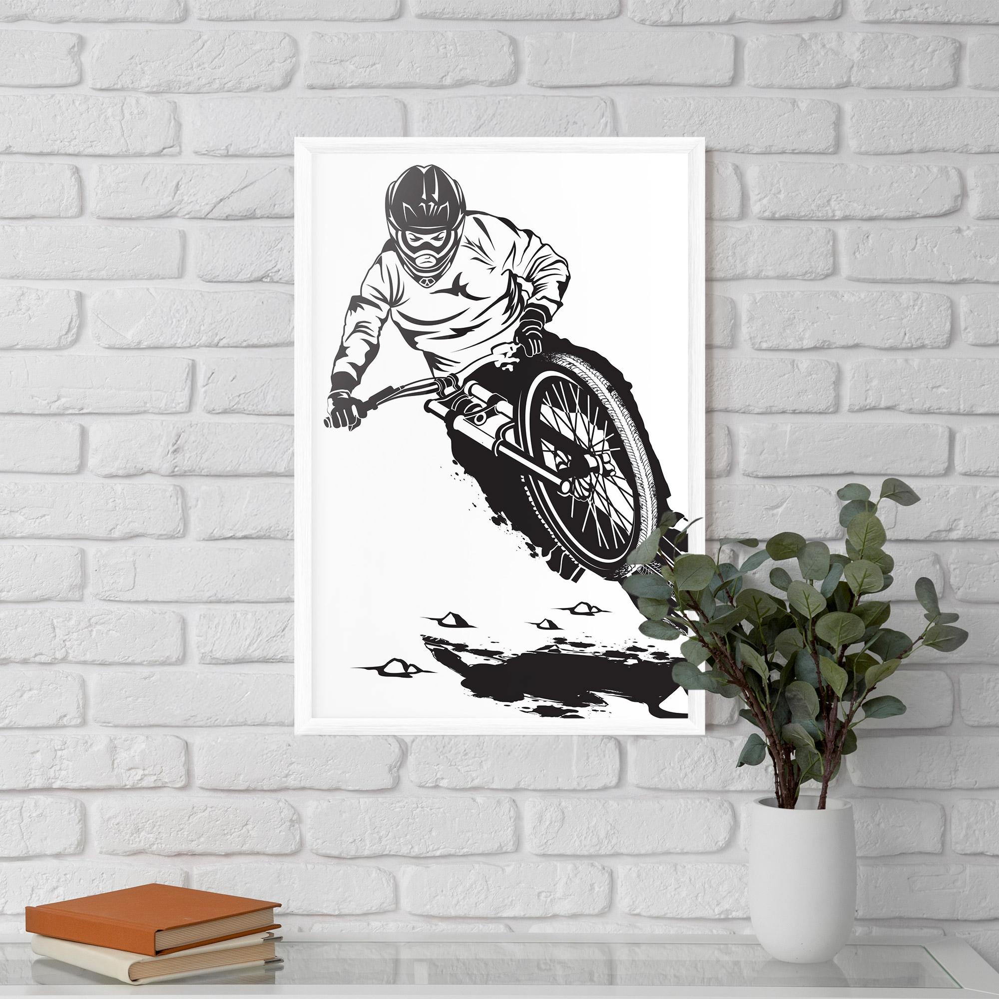 Рамкиран постер Standing Downhill mockup 5