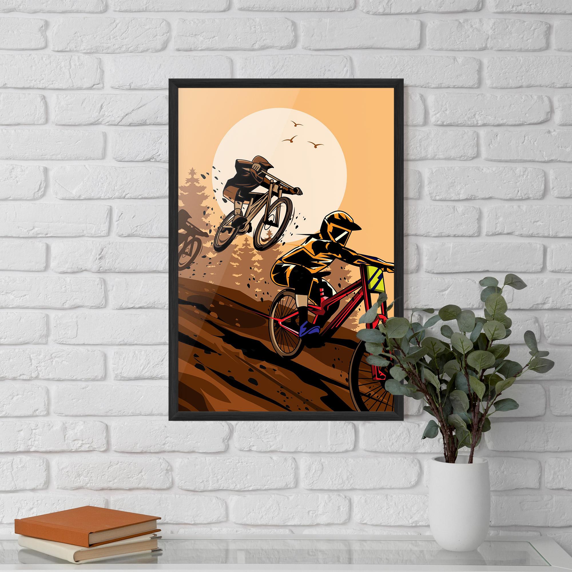 Рамкиран постер Downhill Bike mockup 5