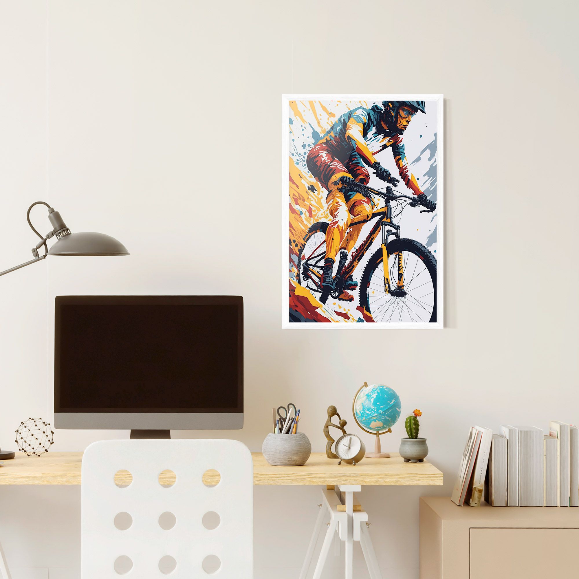 Yellow Bike Art mockup 6