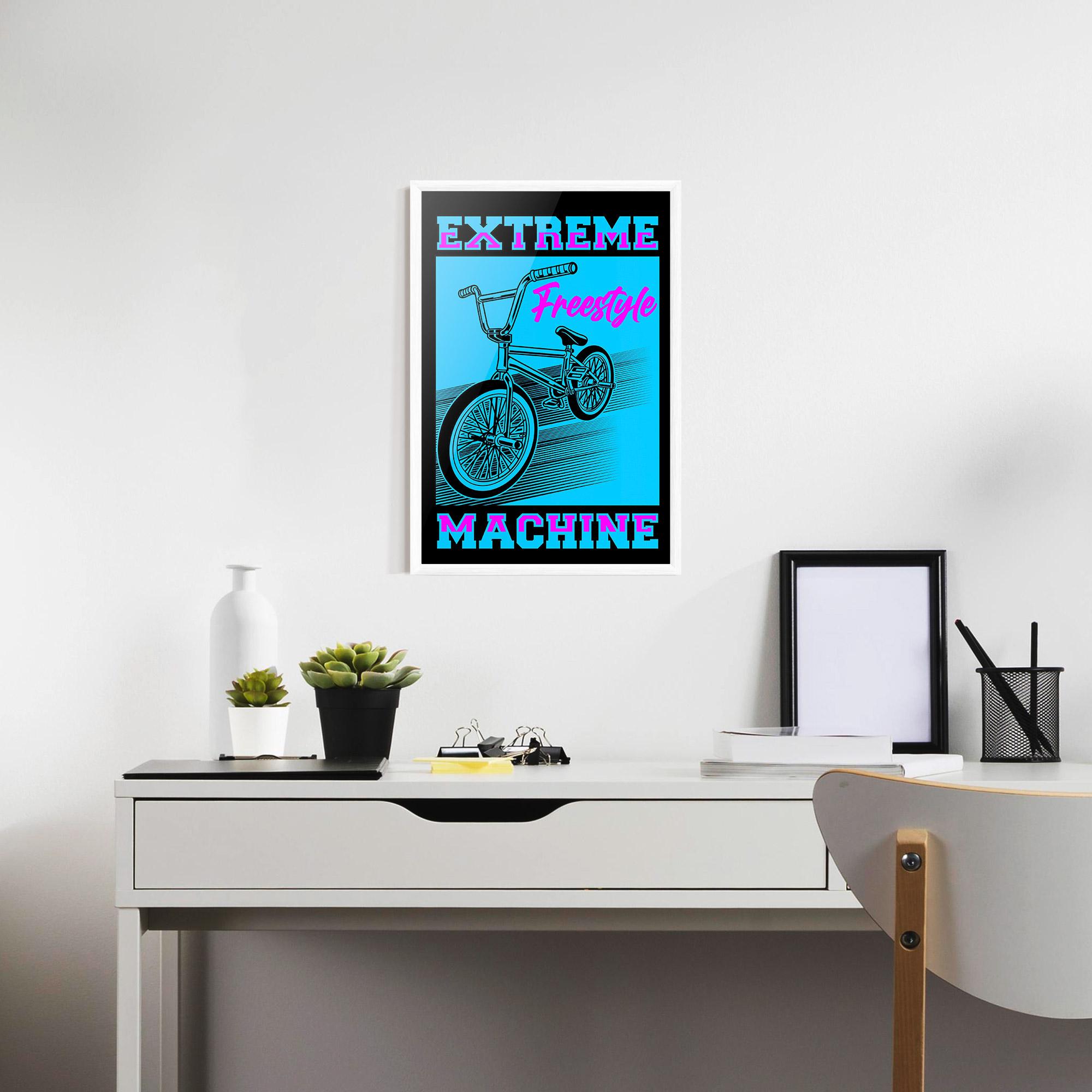 Рамкиран постер Extreme Machine mockup 7