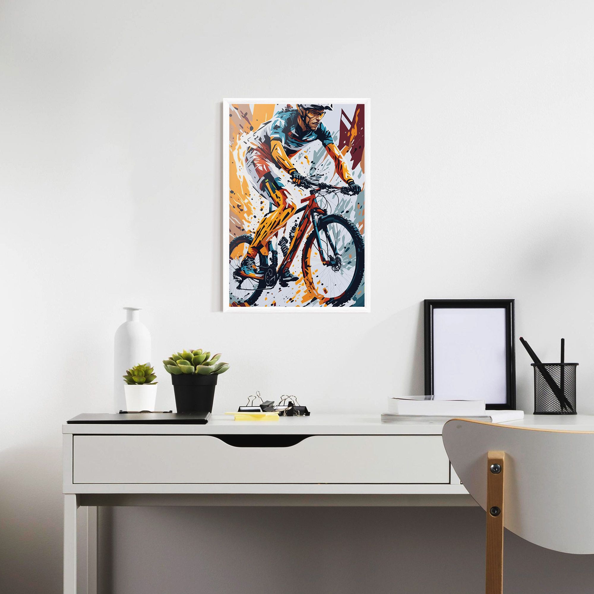 Orange Bike Art mockup 7