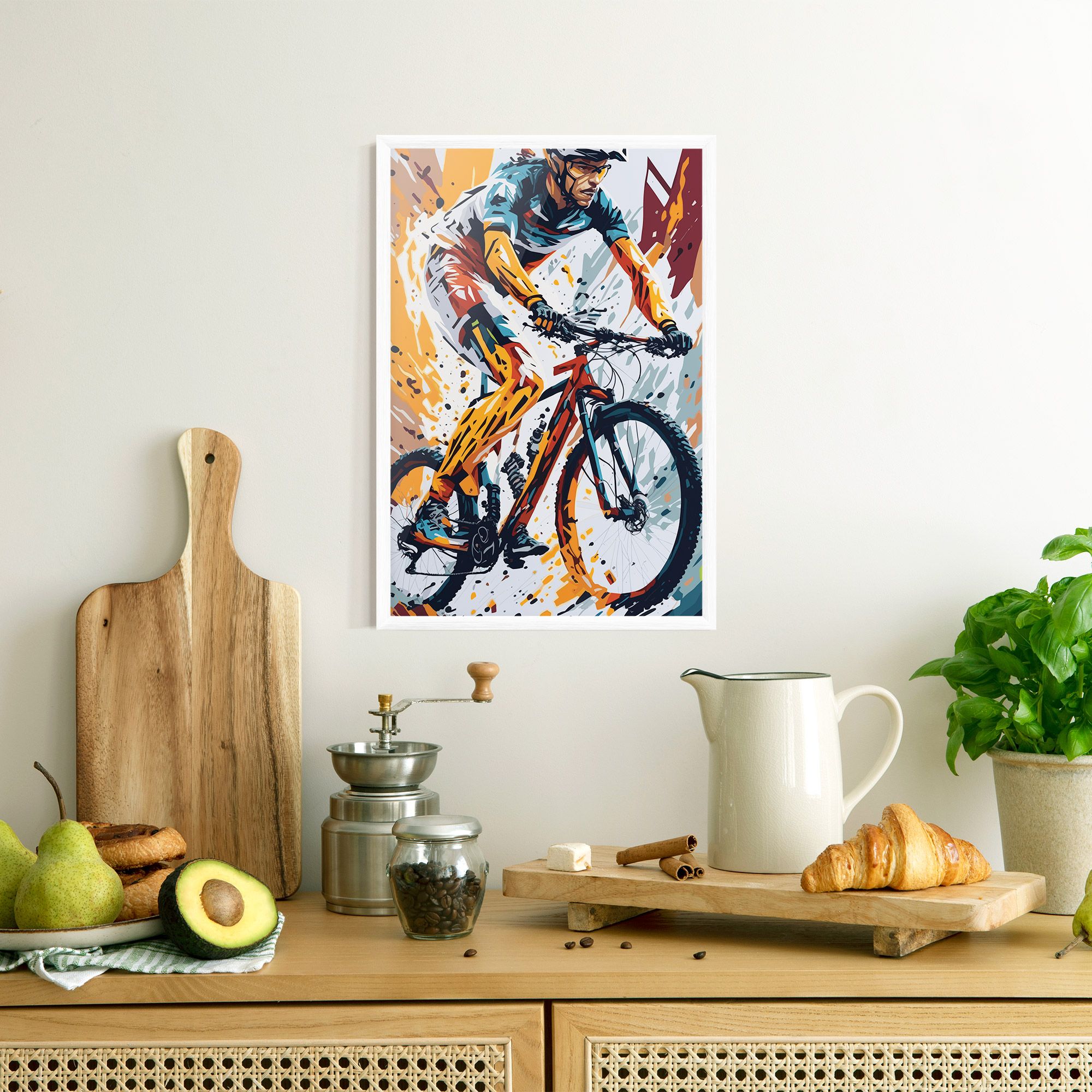 Orange Bike Art mockup 8