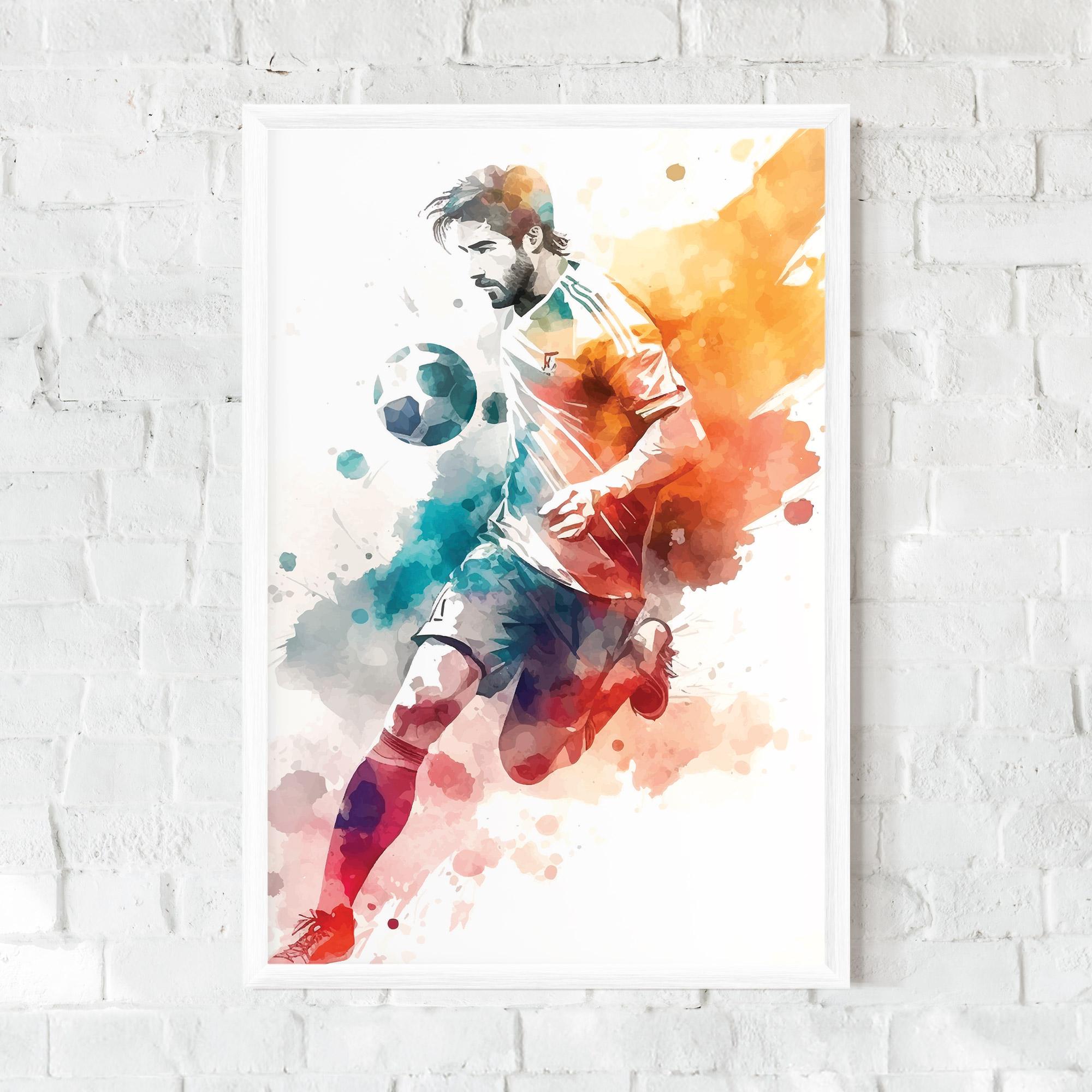 Рамкиран постер Football Watercolor mockup 0
