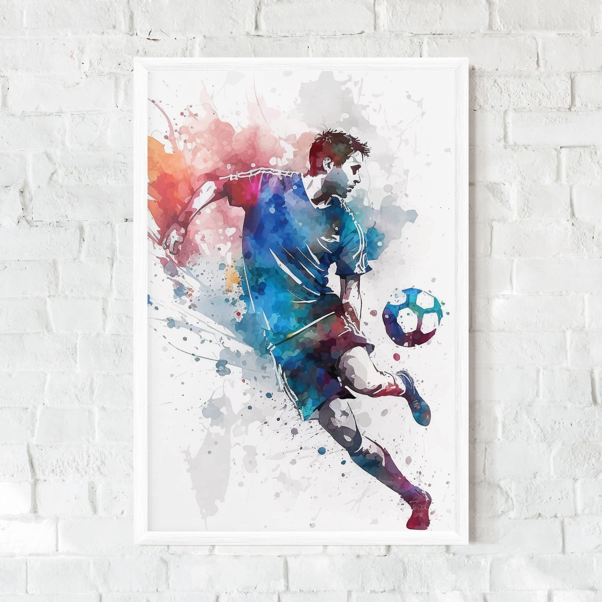 Watercolor Football mockup 0