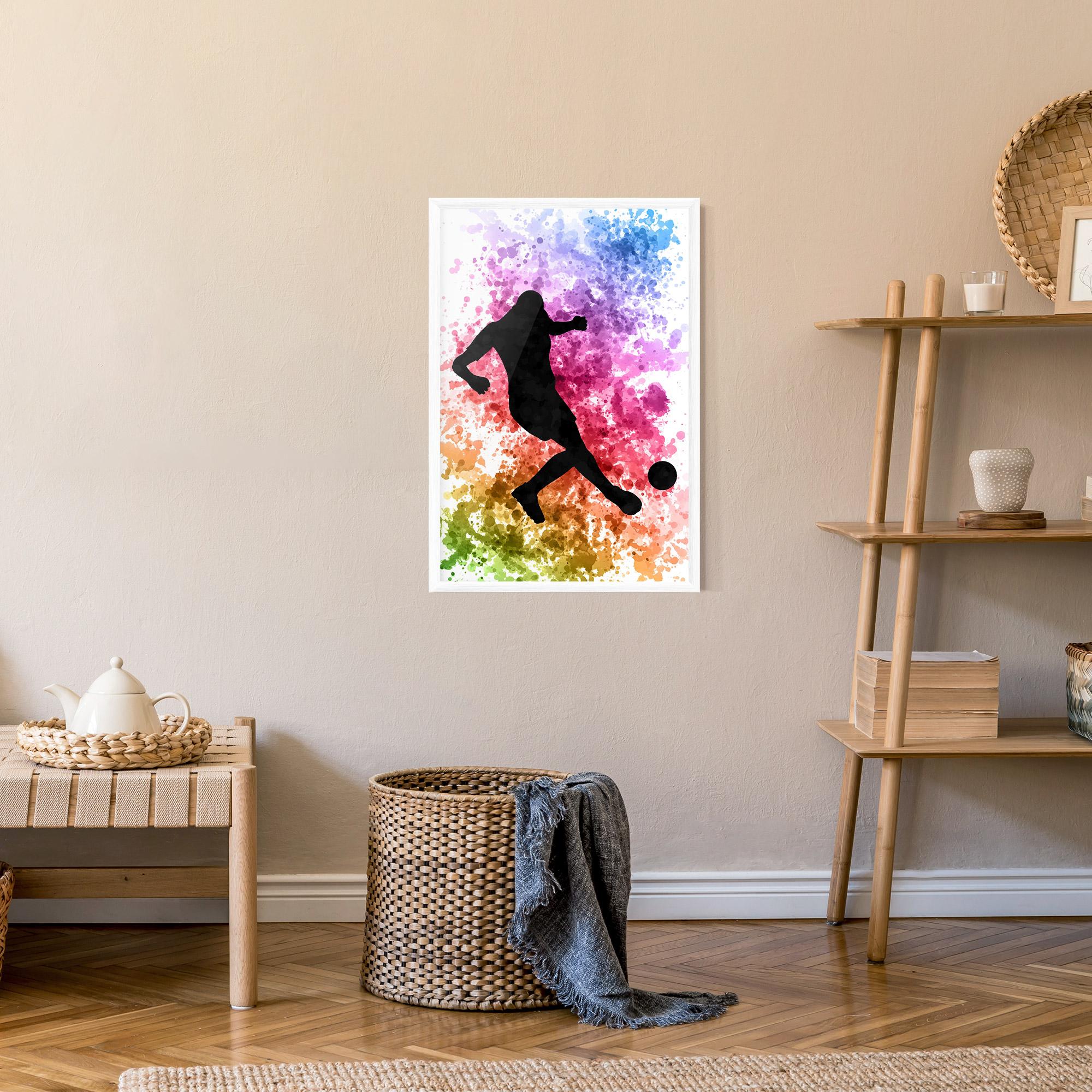 Рамкиран постер Colorful Art Football mockup 9