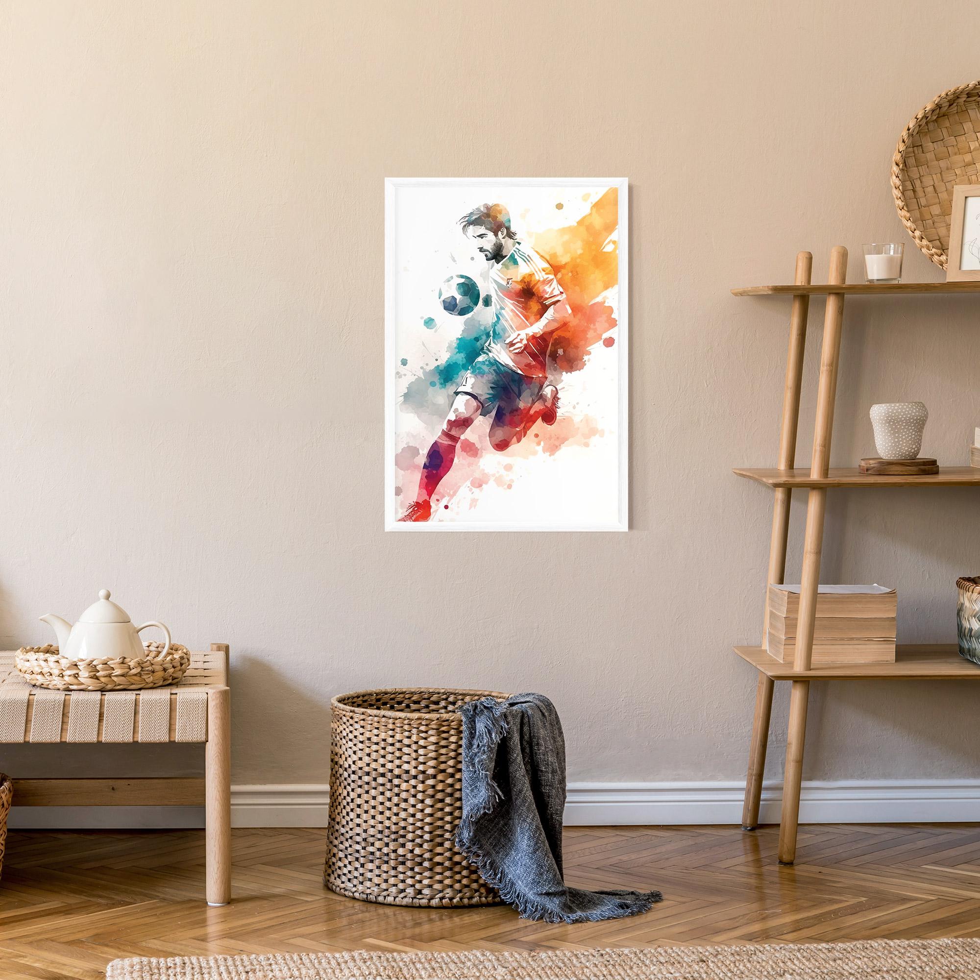 Рамкиран постер Football Watercolor mockup 9