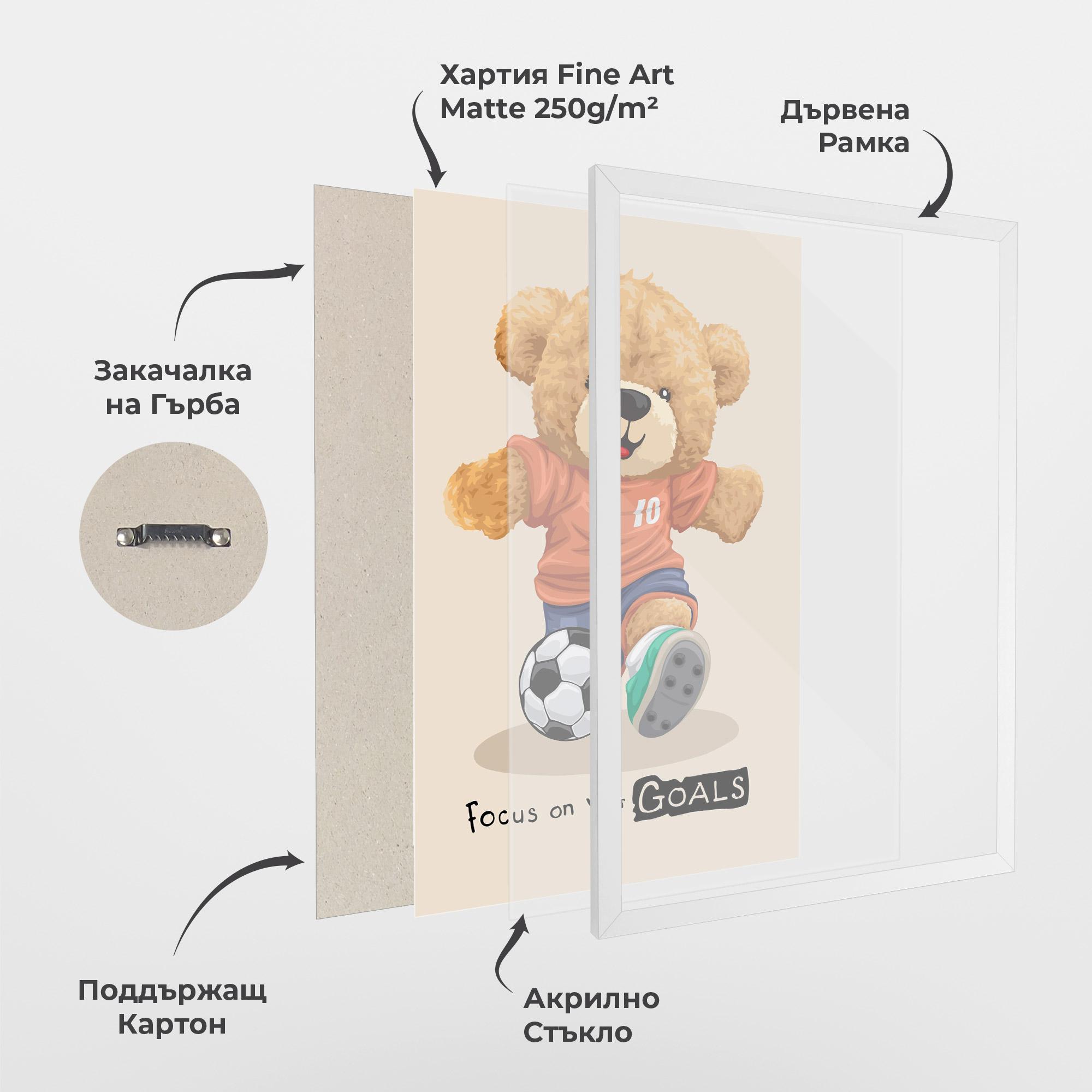 Рамкиран постер Goals Focus mockup 1