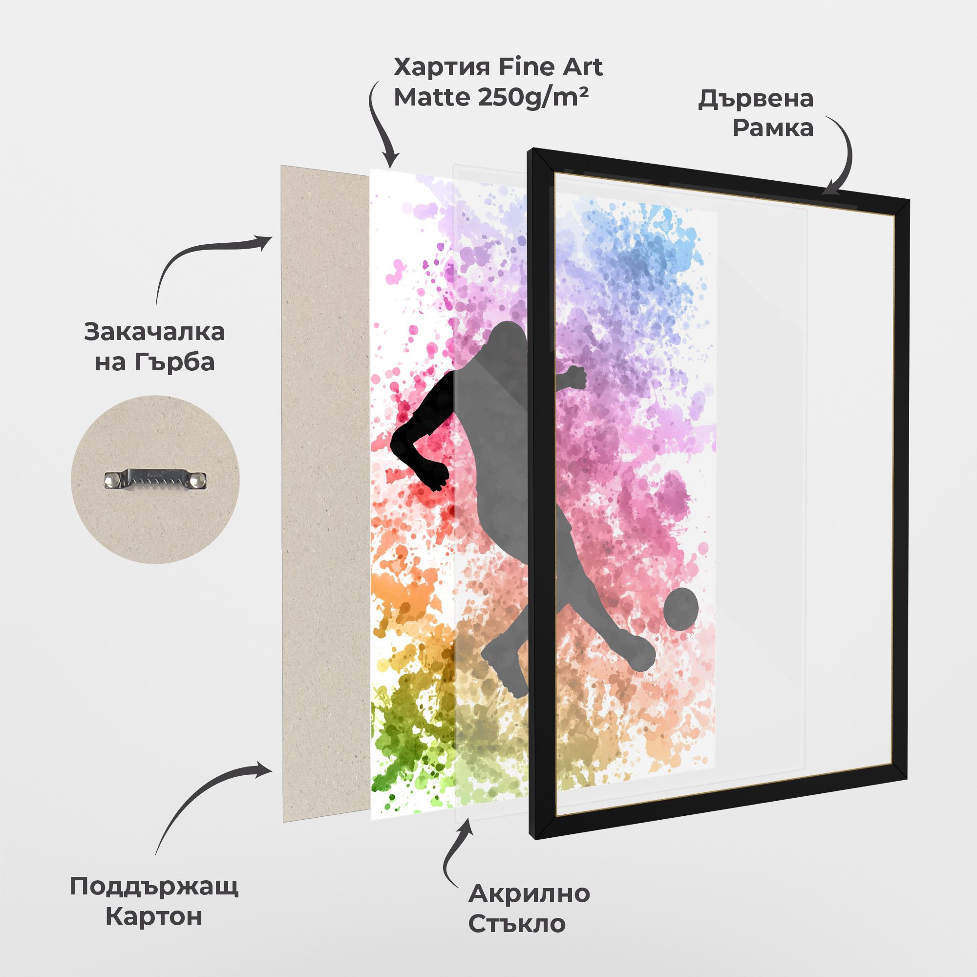 Colorful Art Football mockup 1