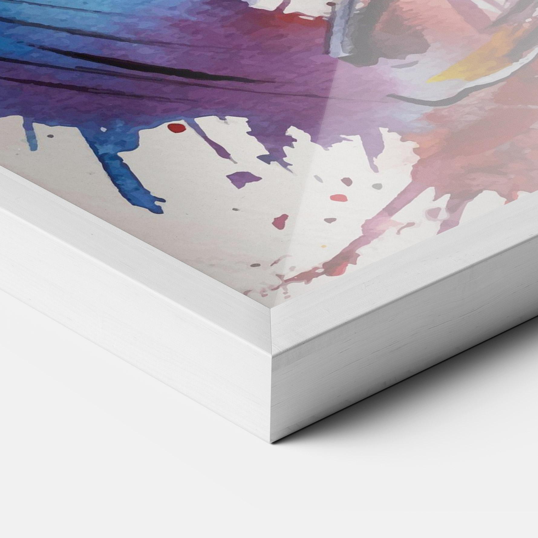 Рамкиран постер Yellow Art Football mockup 3