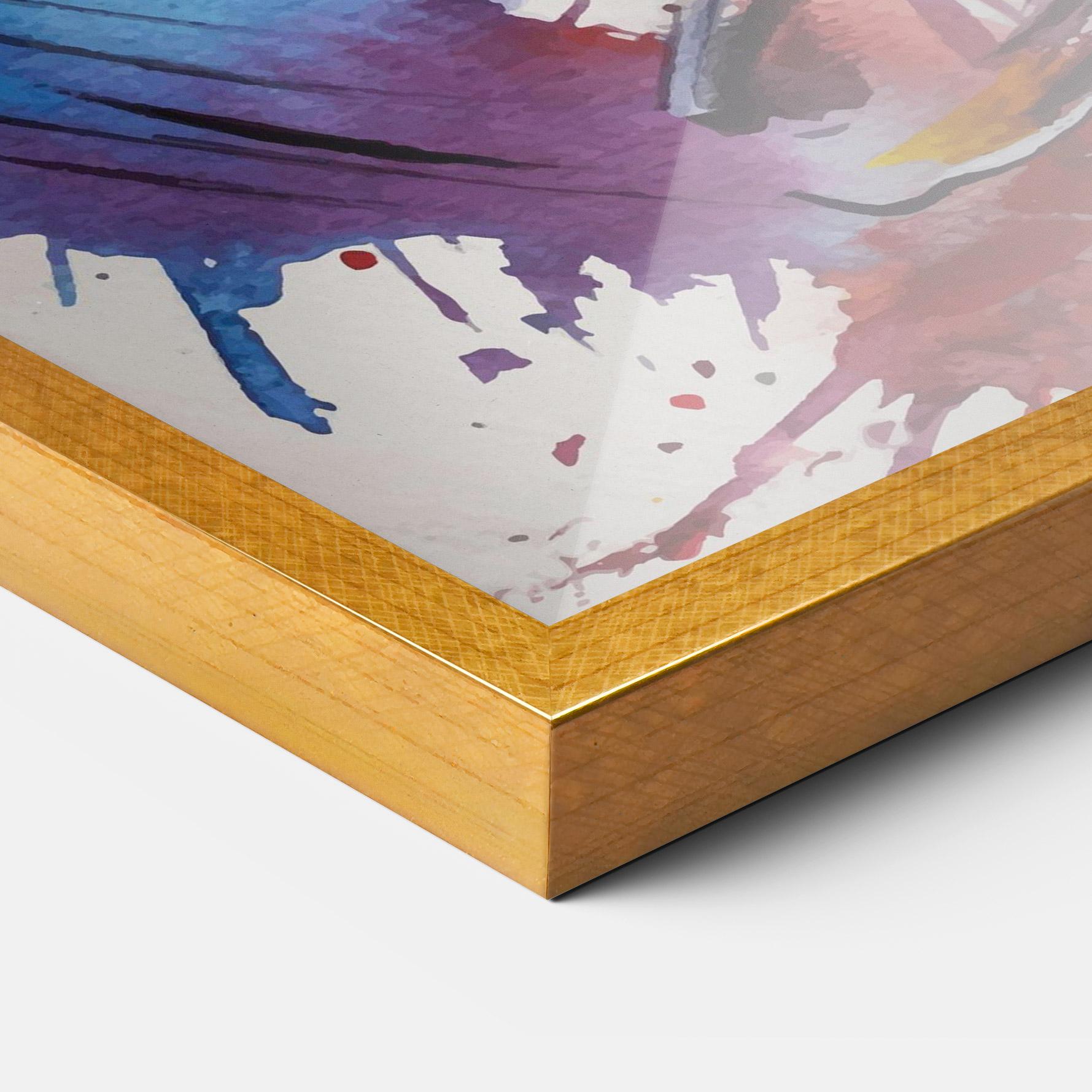 Рамкиран постер Yellow Art Football mockup 3