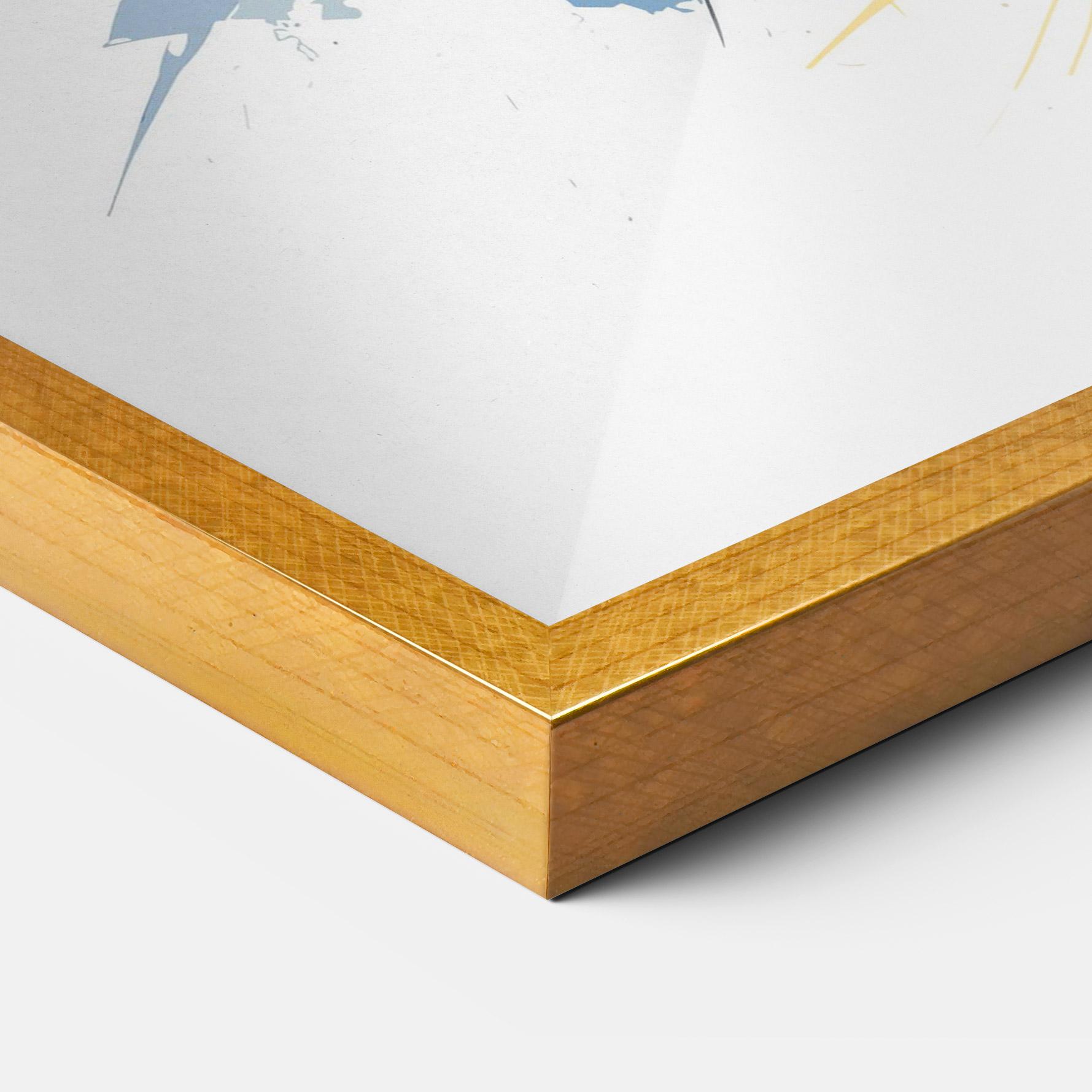 Рамкиран постер Yellow Paint Football mockup 3