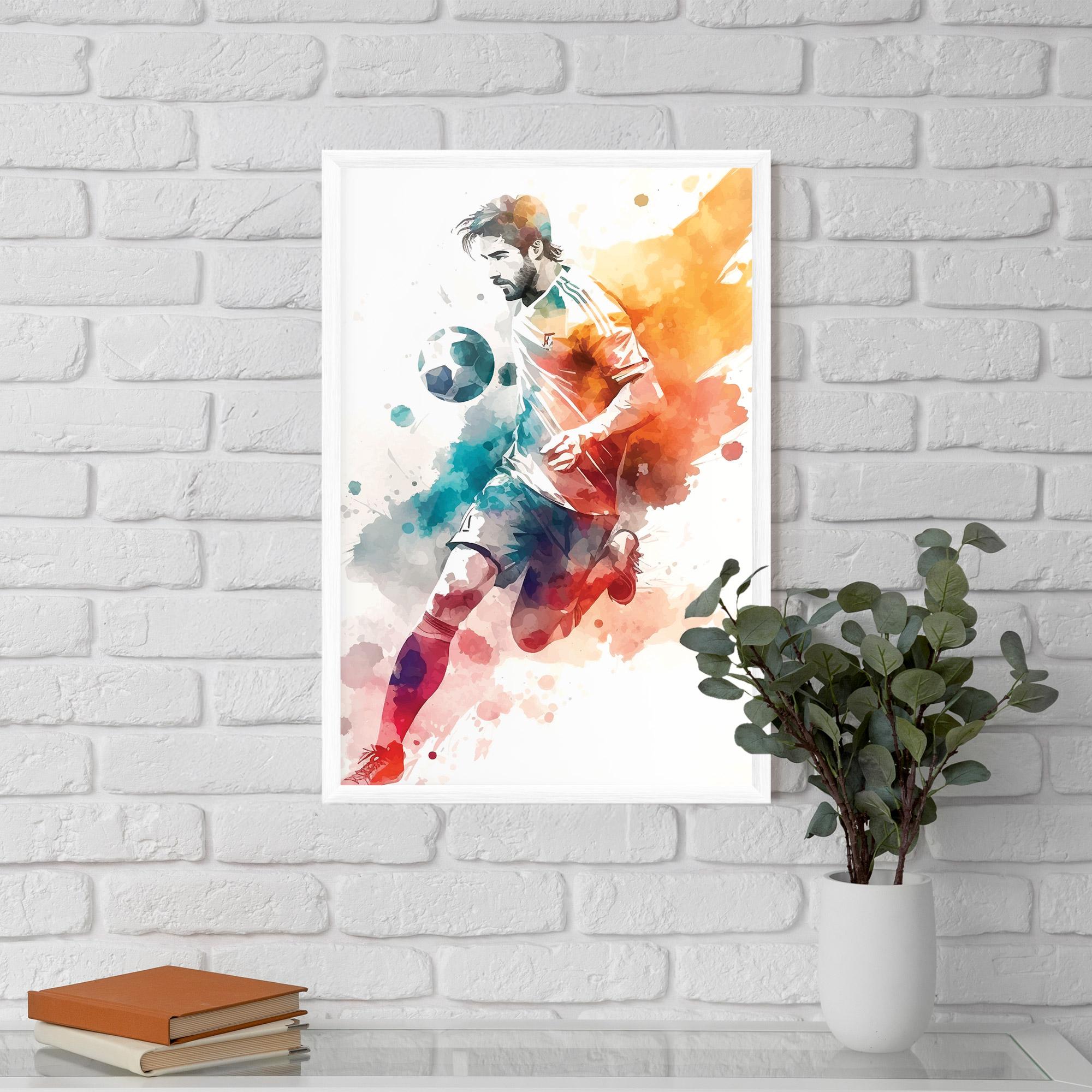 Рамкиран постер Football Watercolor mockup 5