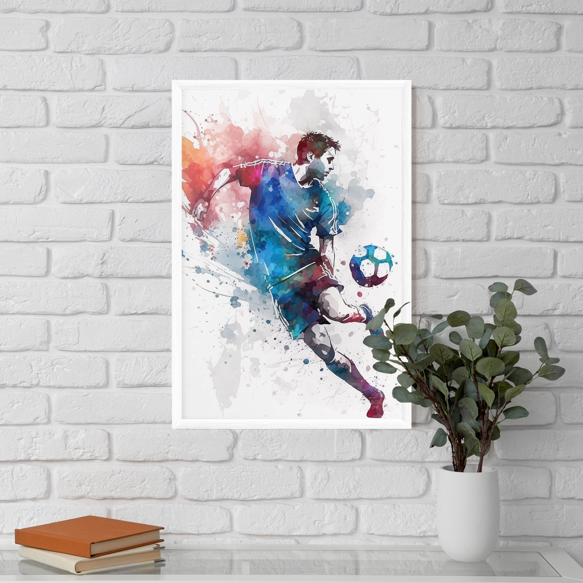 Watercolor Football mockup 5