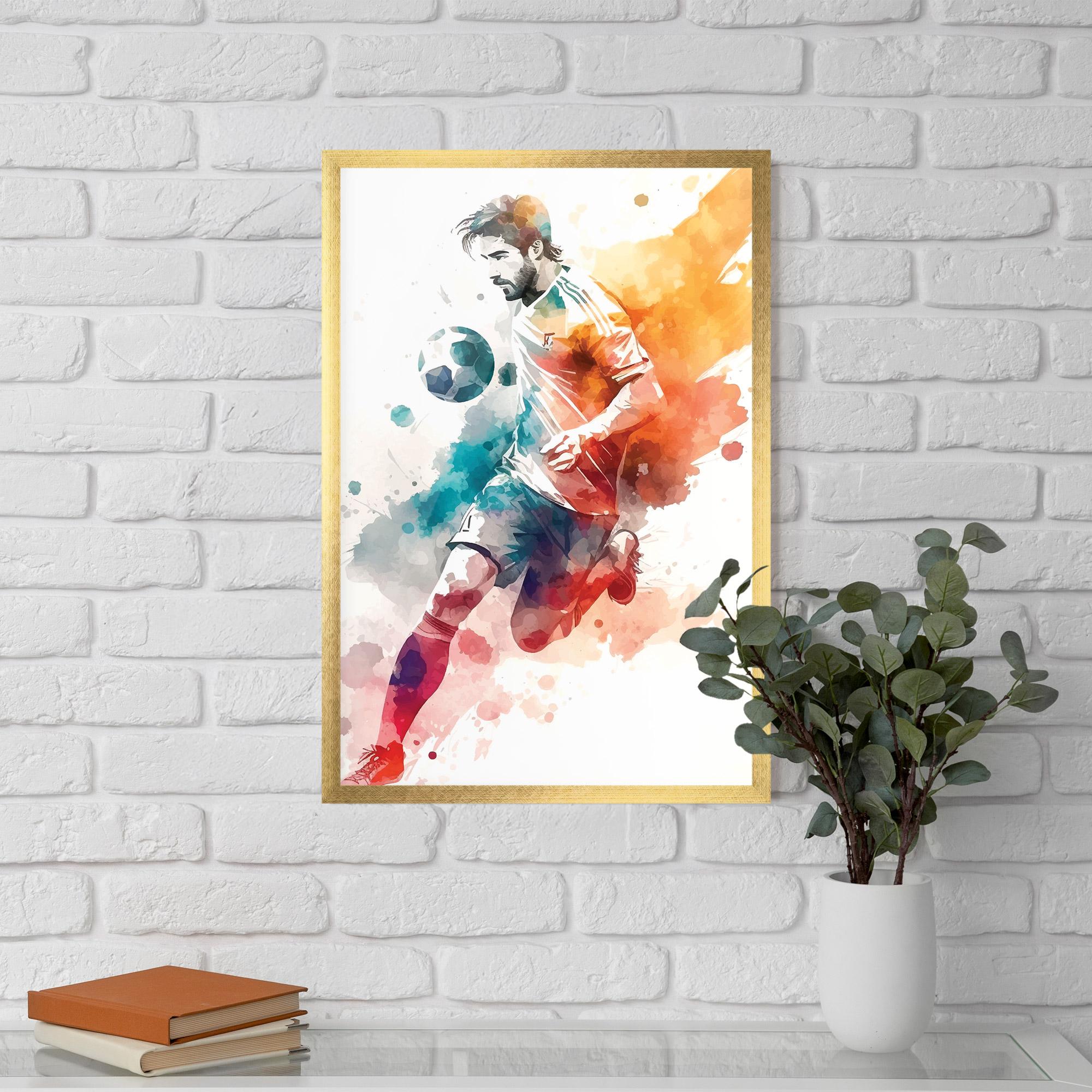 Рамкиран постер Football Watercolor mockup 5
