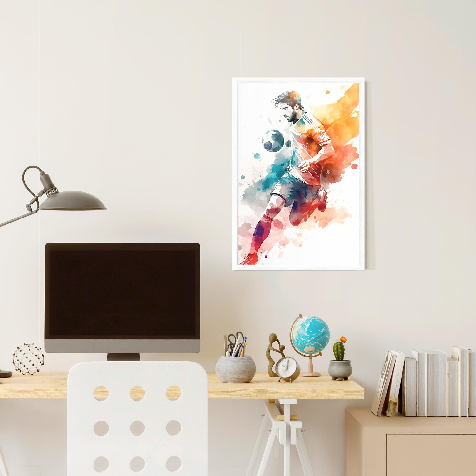 Рамкиран постер Football Watercolor mockup 6