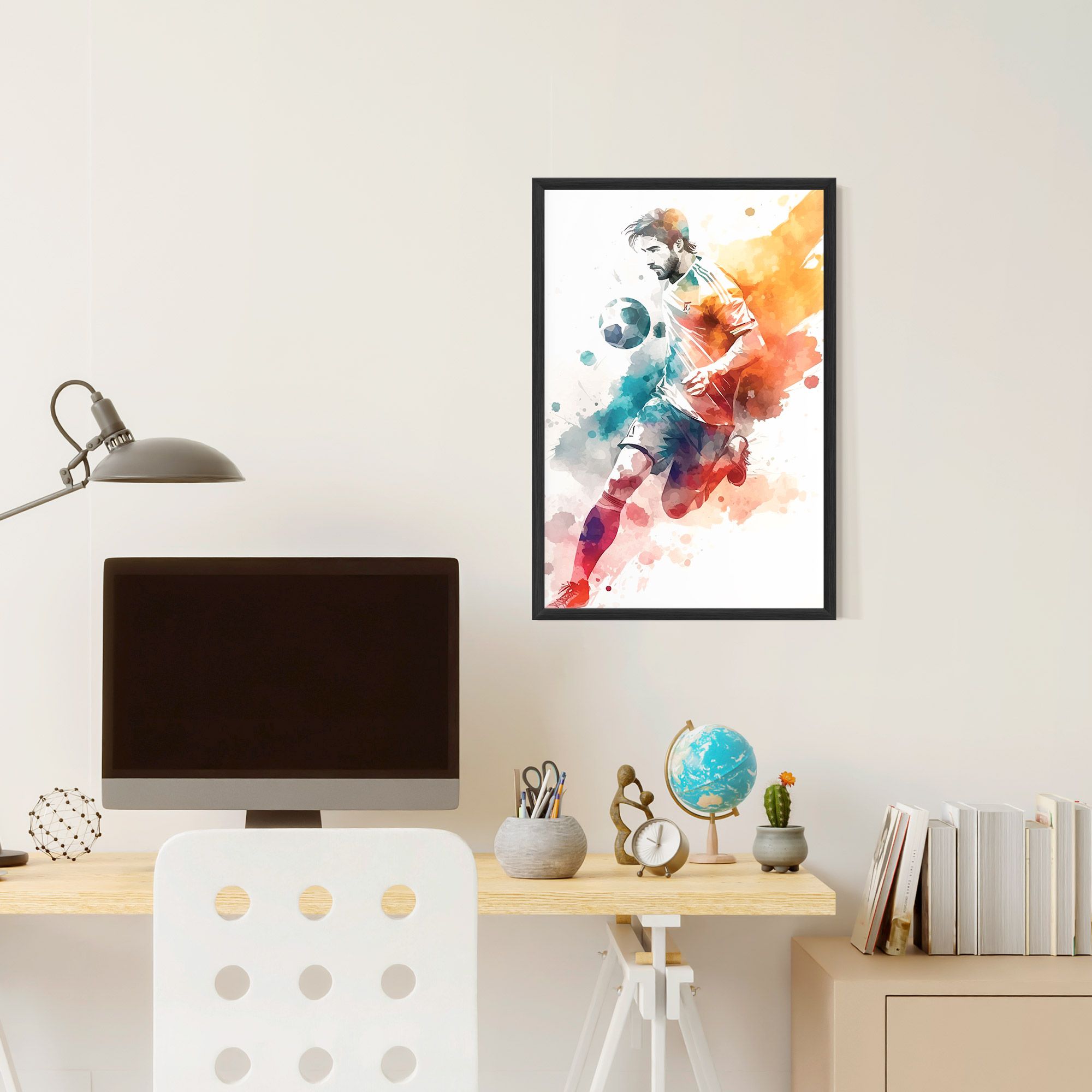 Football Watercolor mockup 6