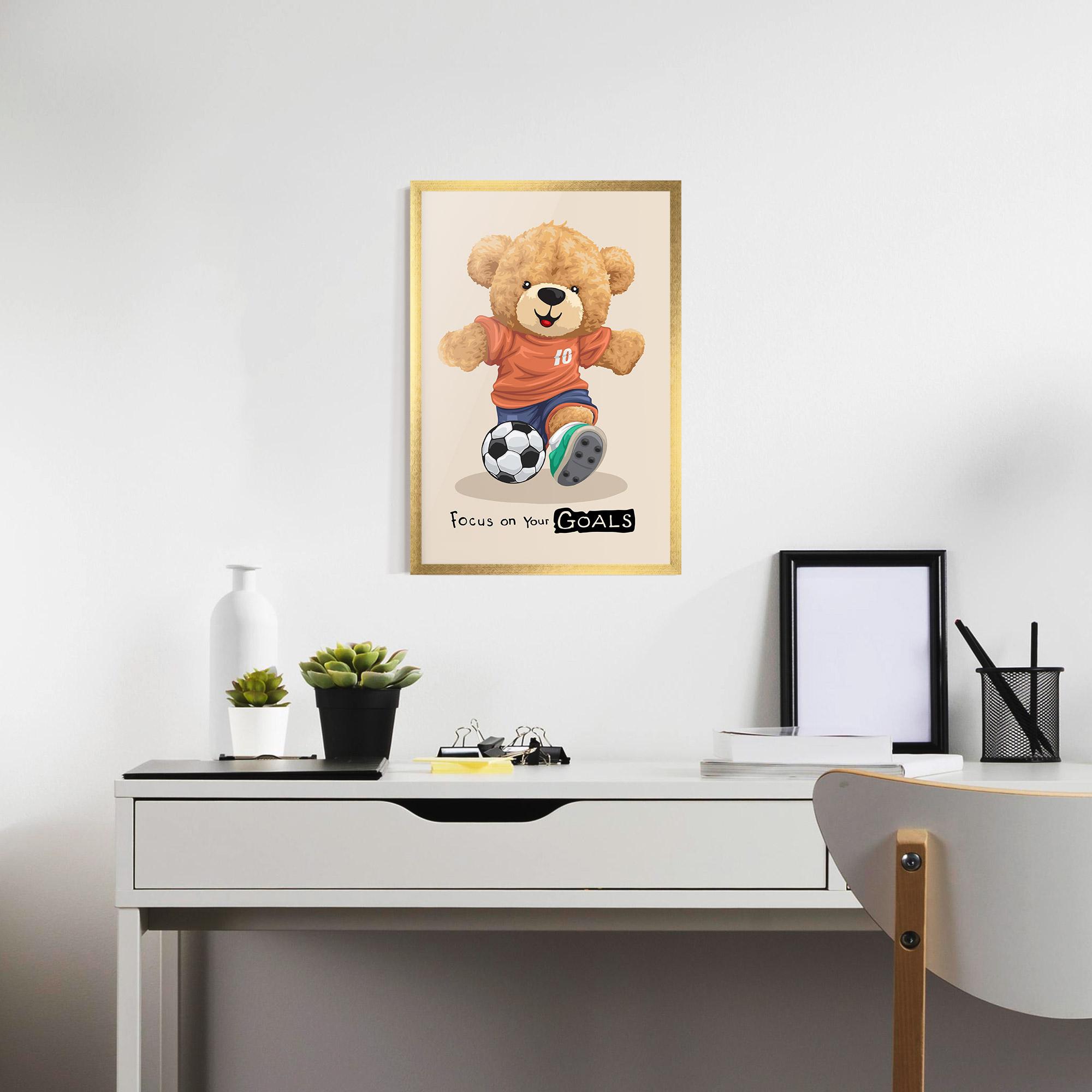 Рамкиран постер Goals Focus mockup 7