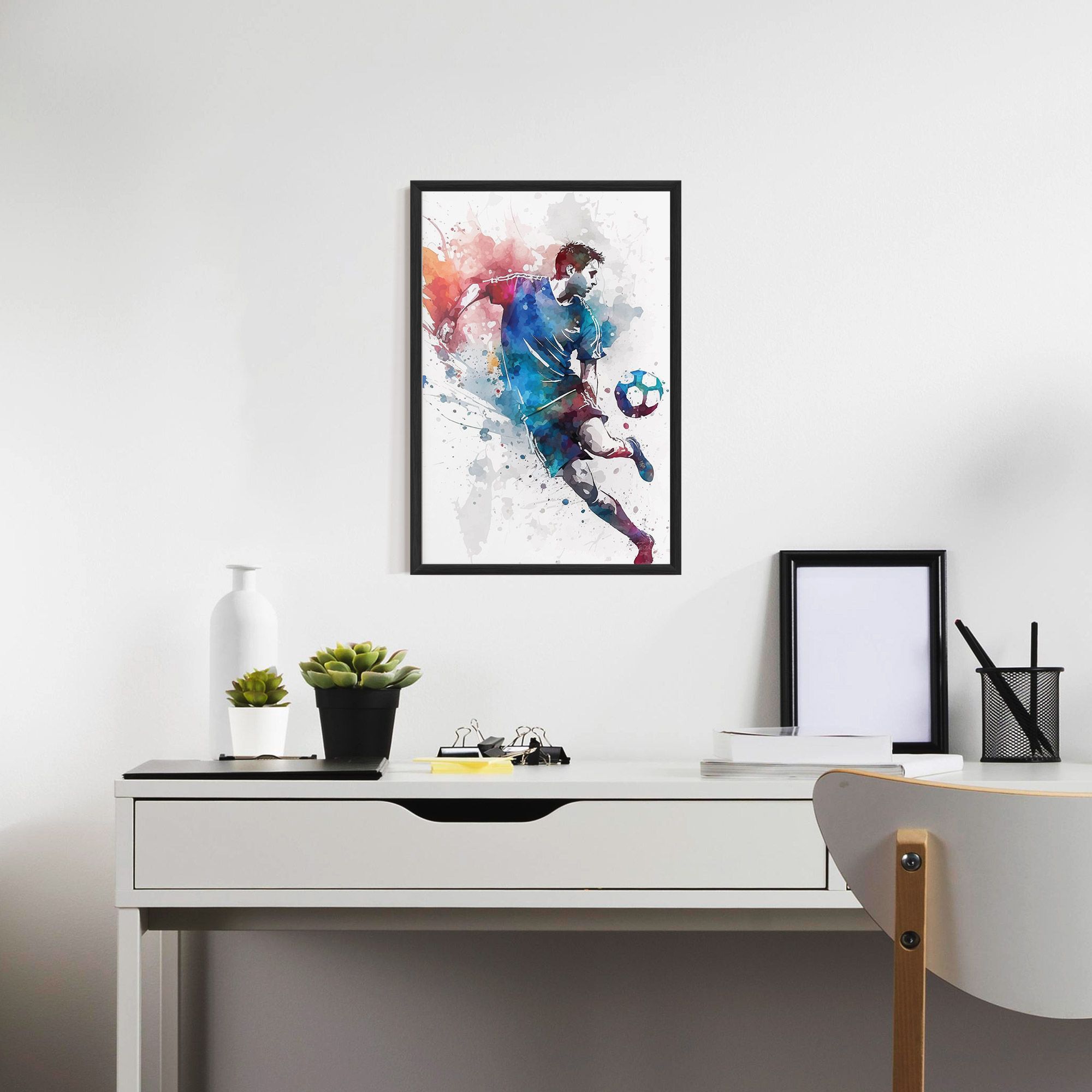 Watercolor Football mockup 7