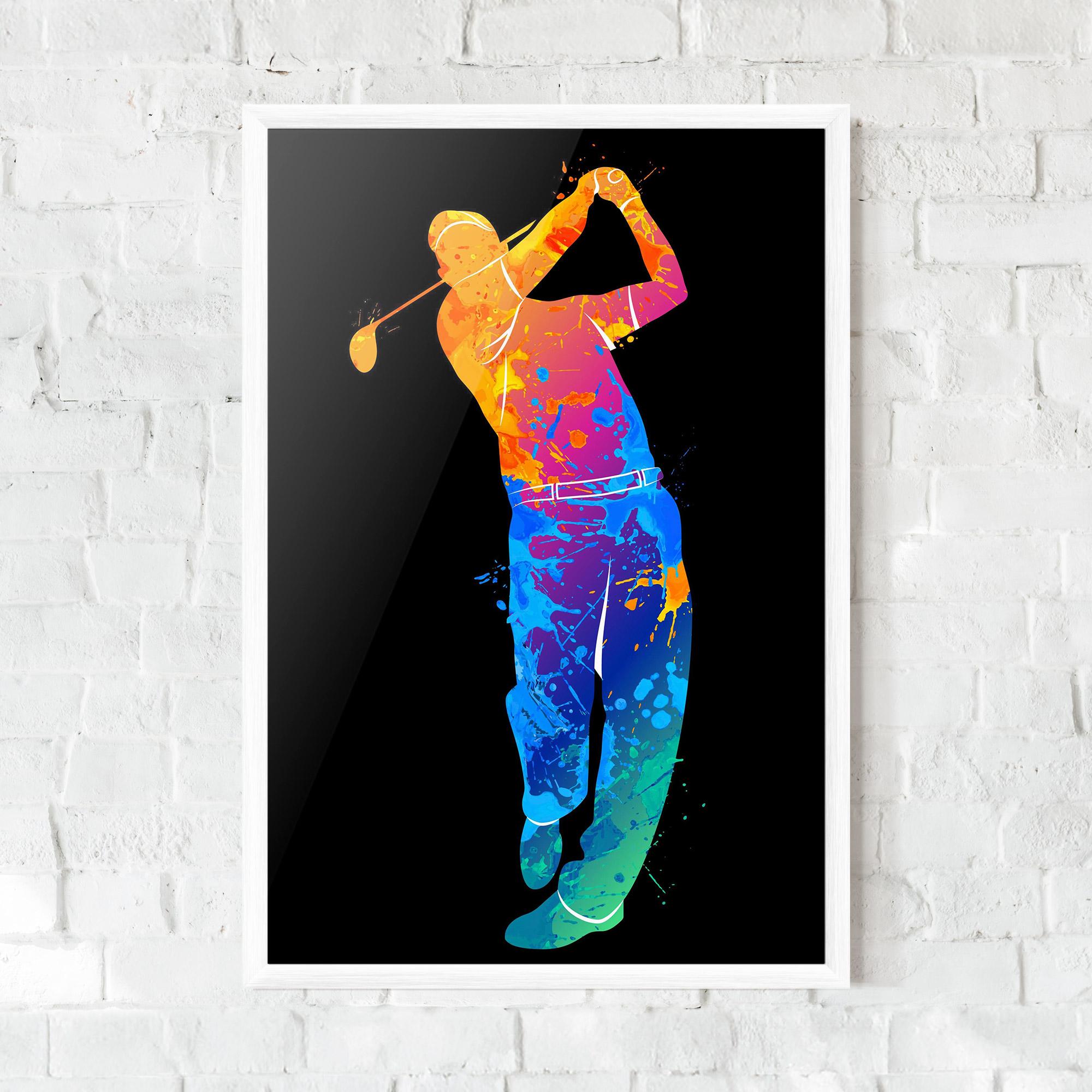 Рамкиран постер Golf Color Art mockup 0