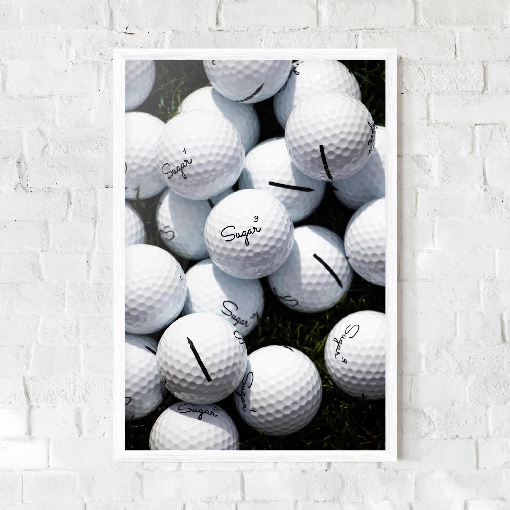 Рамкиран постер White Sugar Golf Balls mockup 0