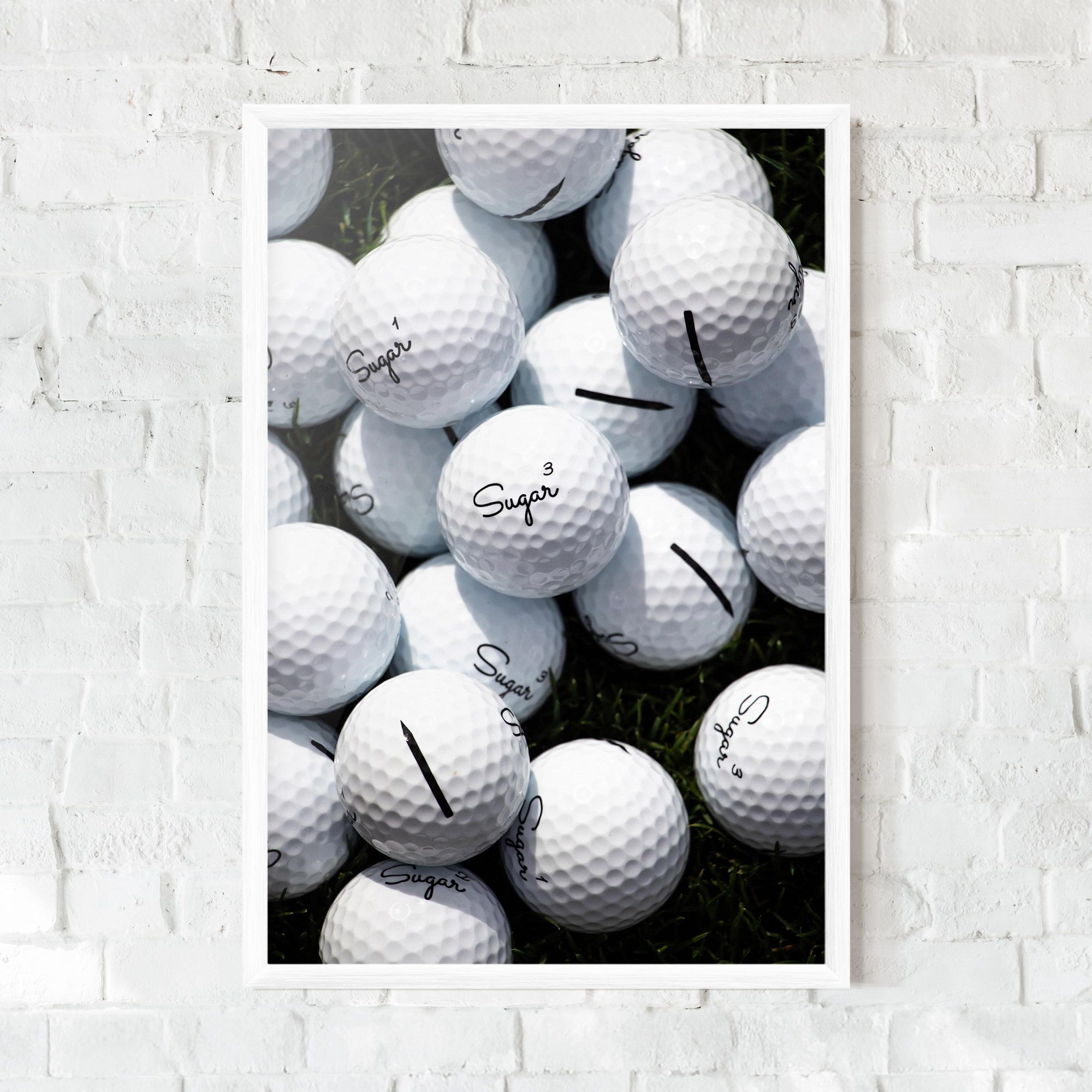 White Sugar Golf Balls mockup 0