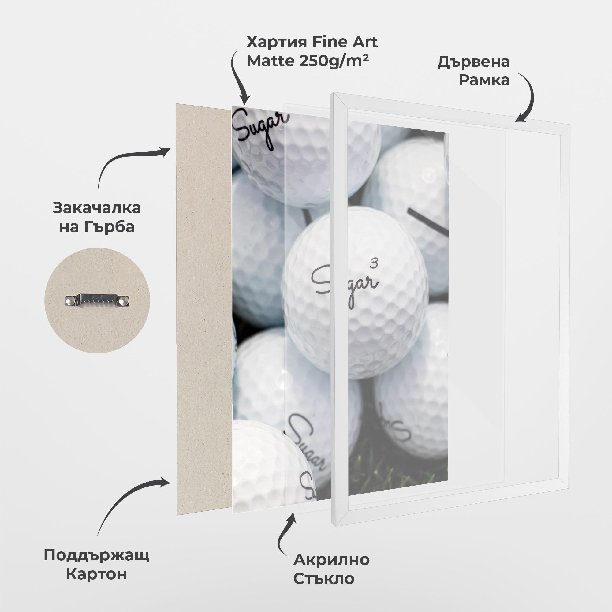 Рамкиран постер Sugar Ball Close Up mockup 1