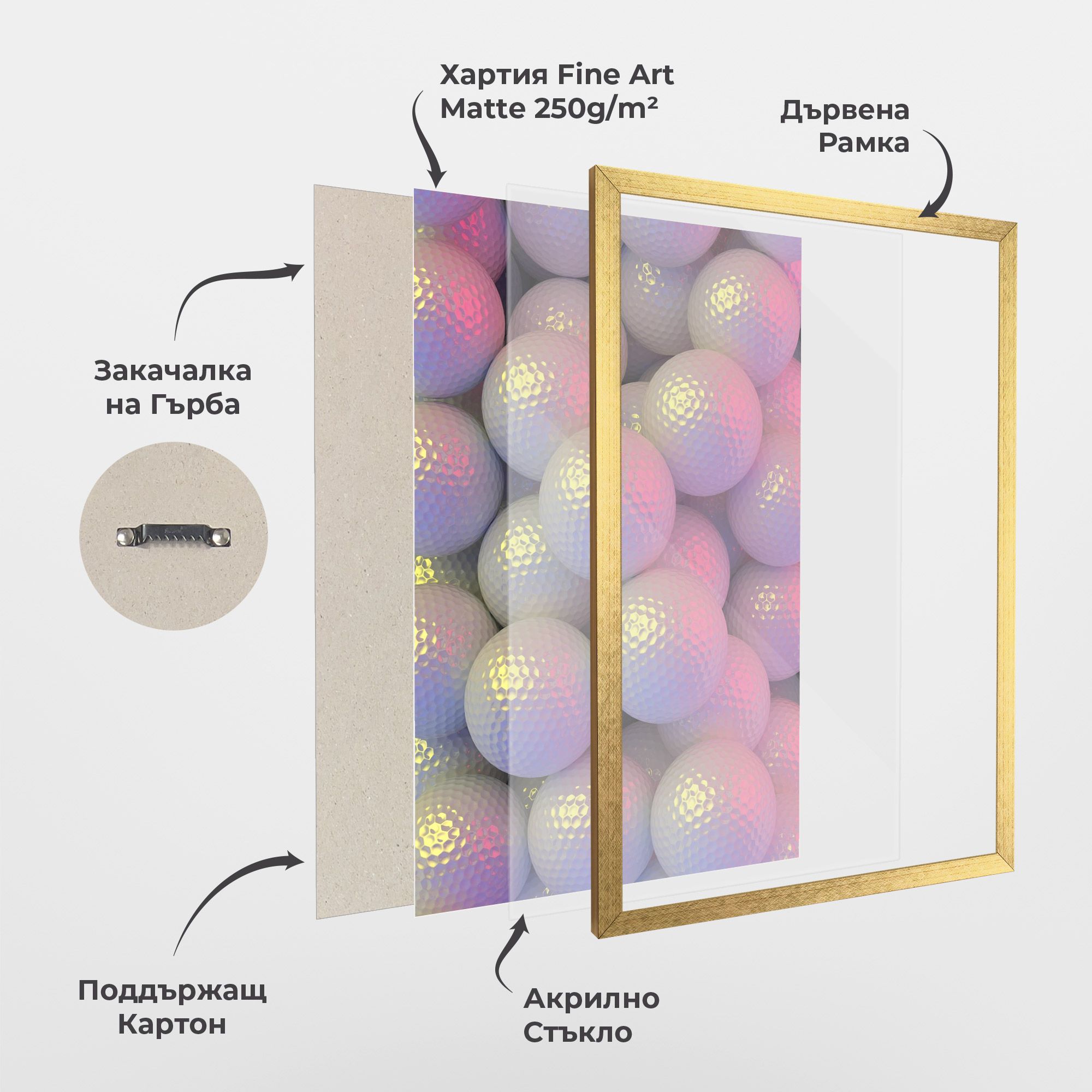 Purple Light Golf Ball mockup 1