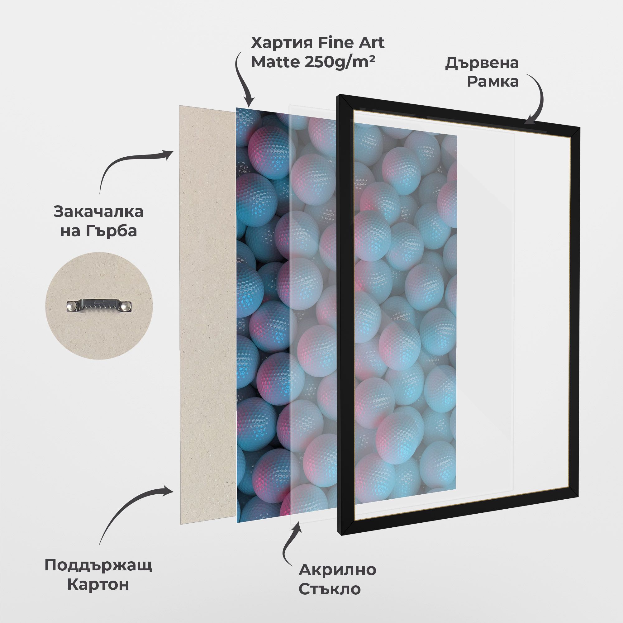 Blue Light Golf Ball mockup 1