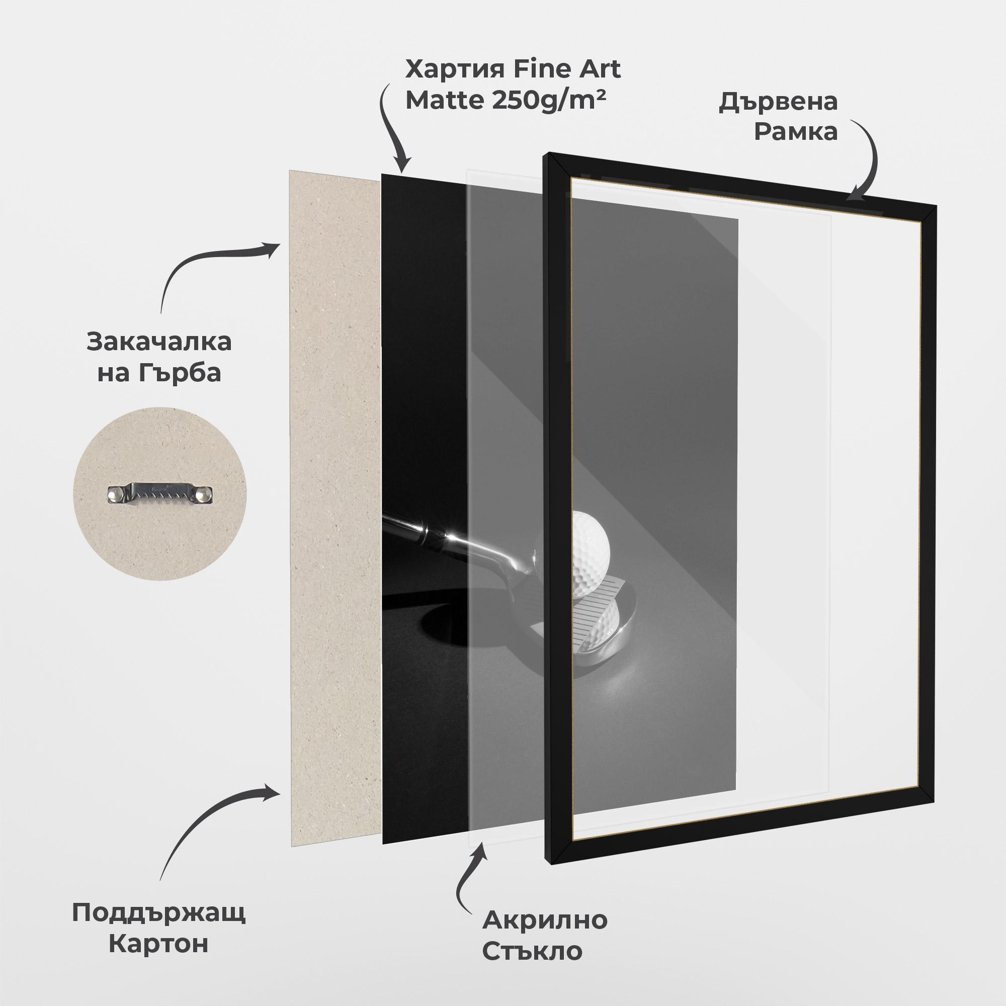 Рамкиран постер Golf Equipment mockup 1