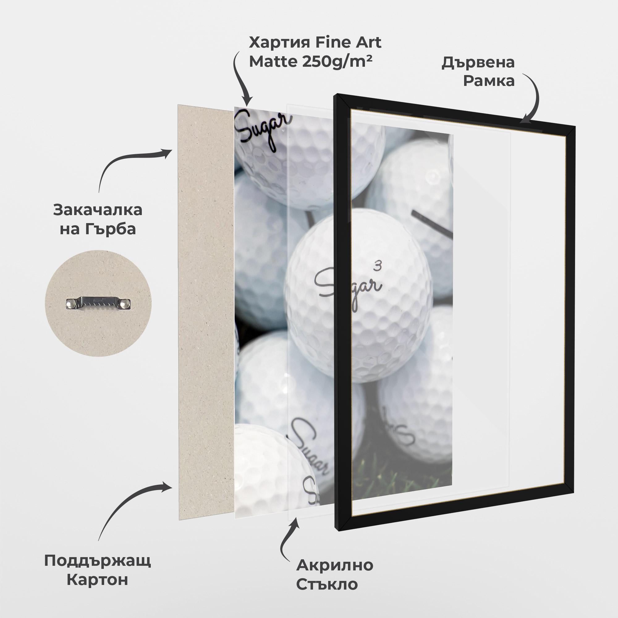 Рамкиран постер Sugar Ball Close Up mockup 1