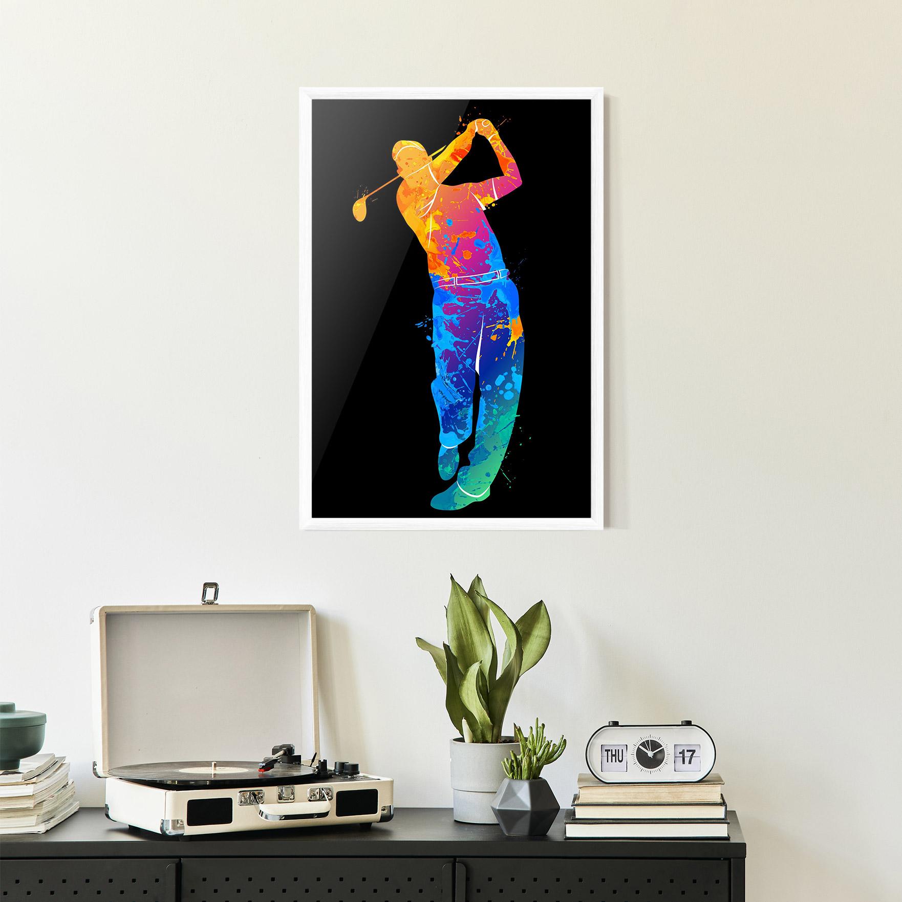 Рамкиран постер Golf Color Art mockup 2