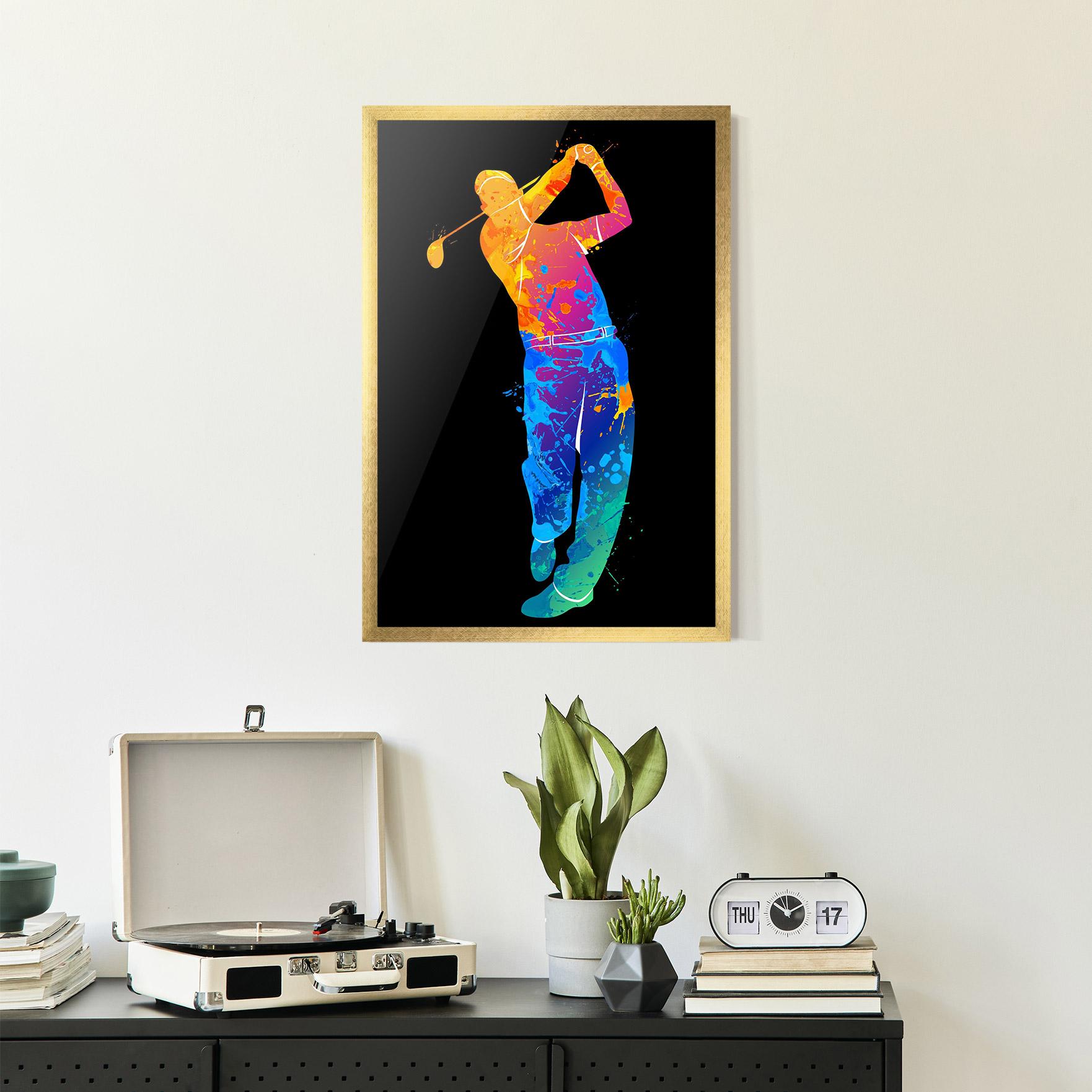 Рамкиран постер Golf Color Art mockup 2