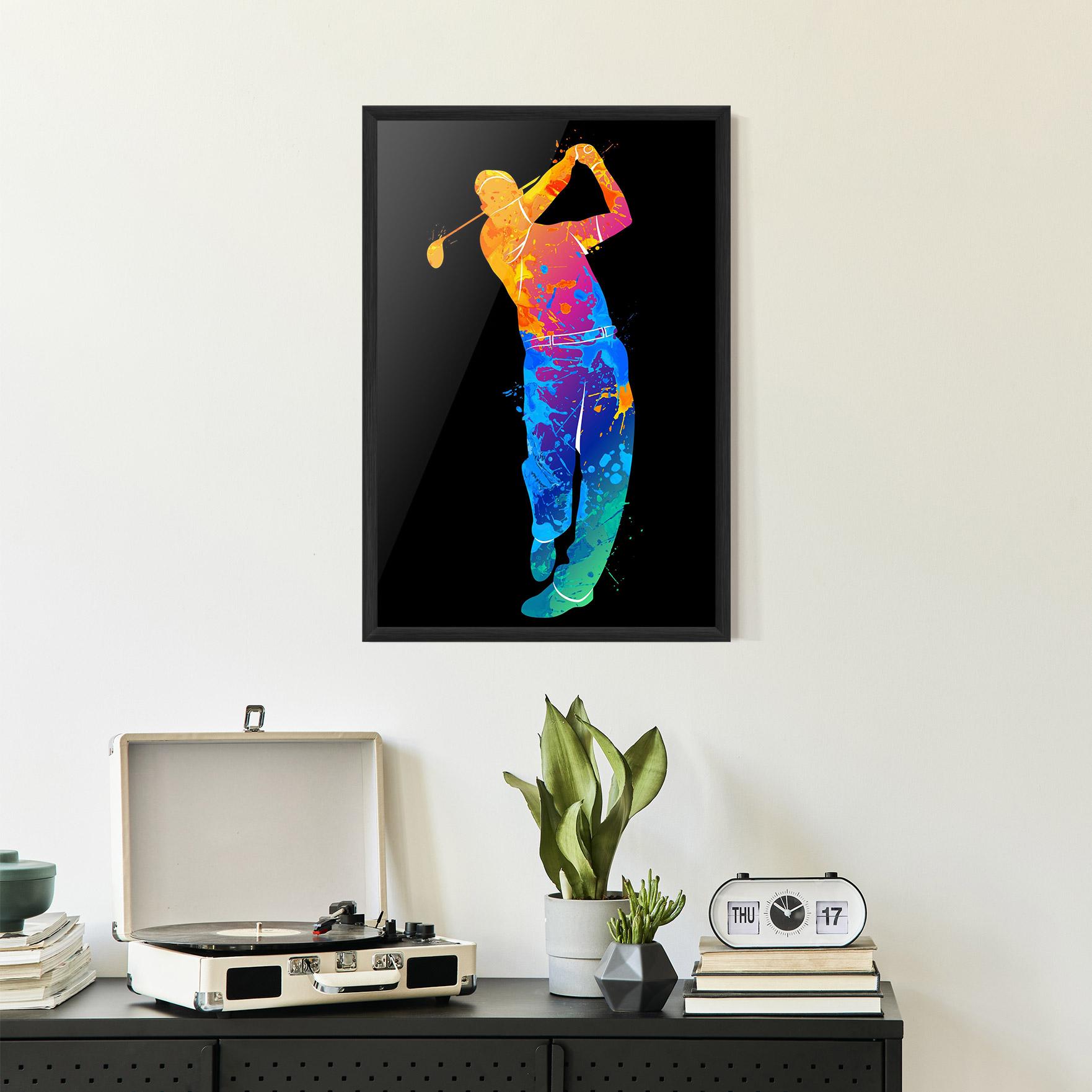 Рамкиран постер Golf Color Art mockup 2