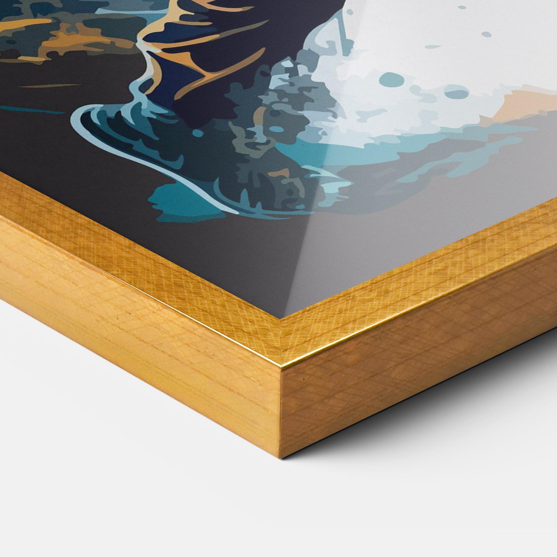 Рамкиран постер Golf On Grey mockup 3