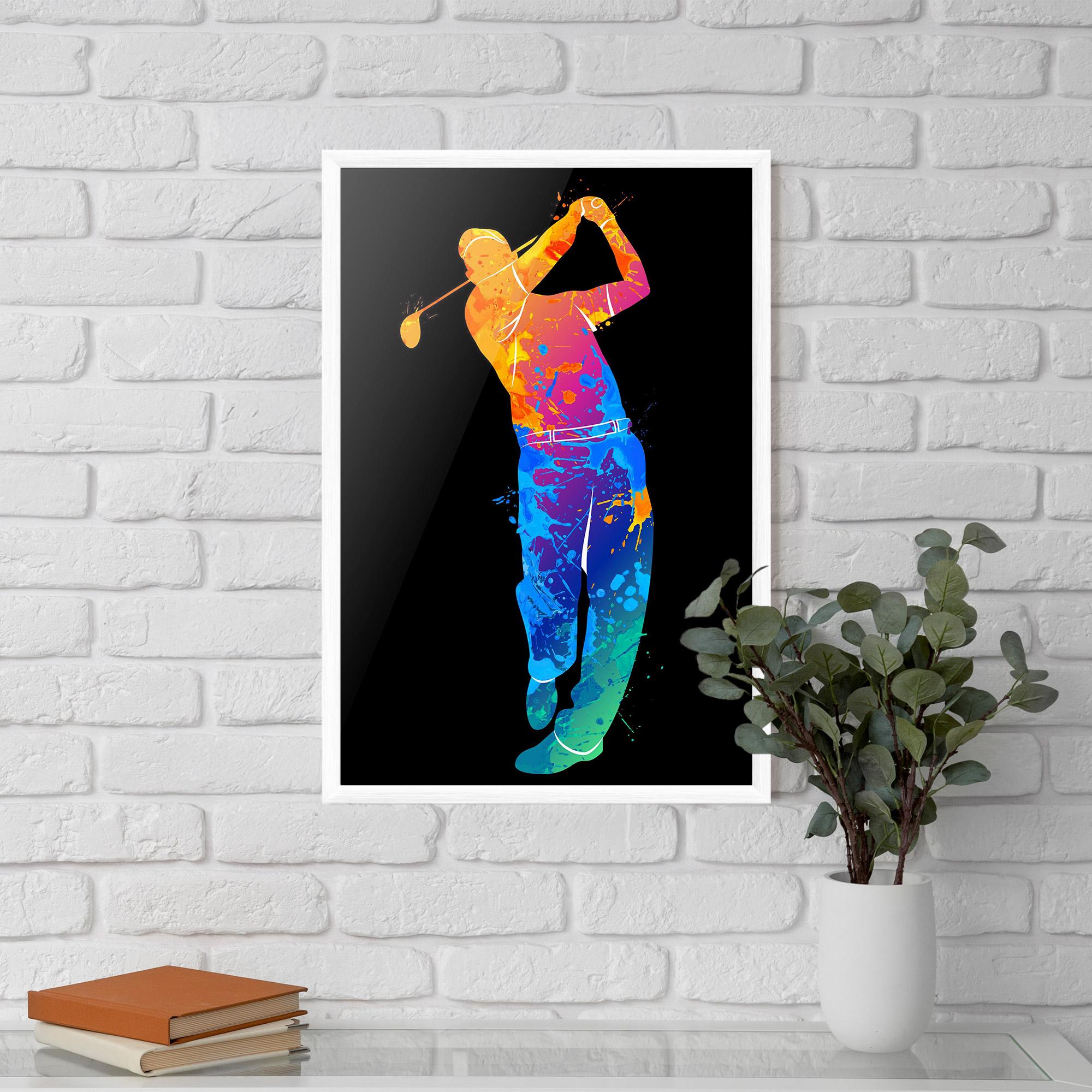 Рамкиран постер Golf Color Art mockup 5