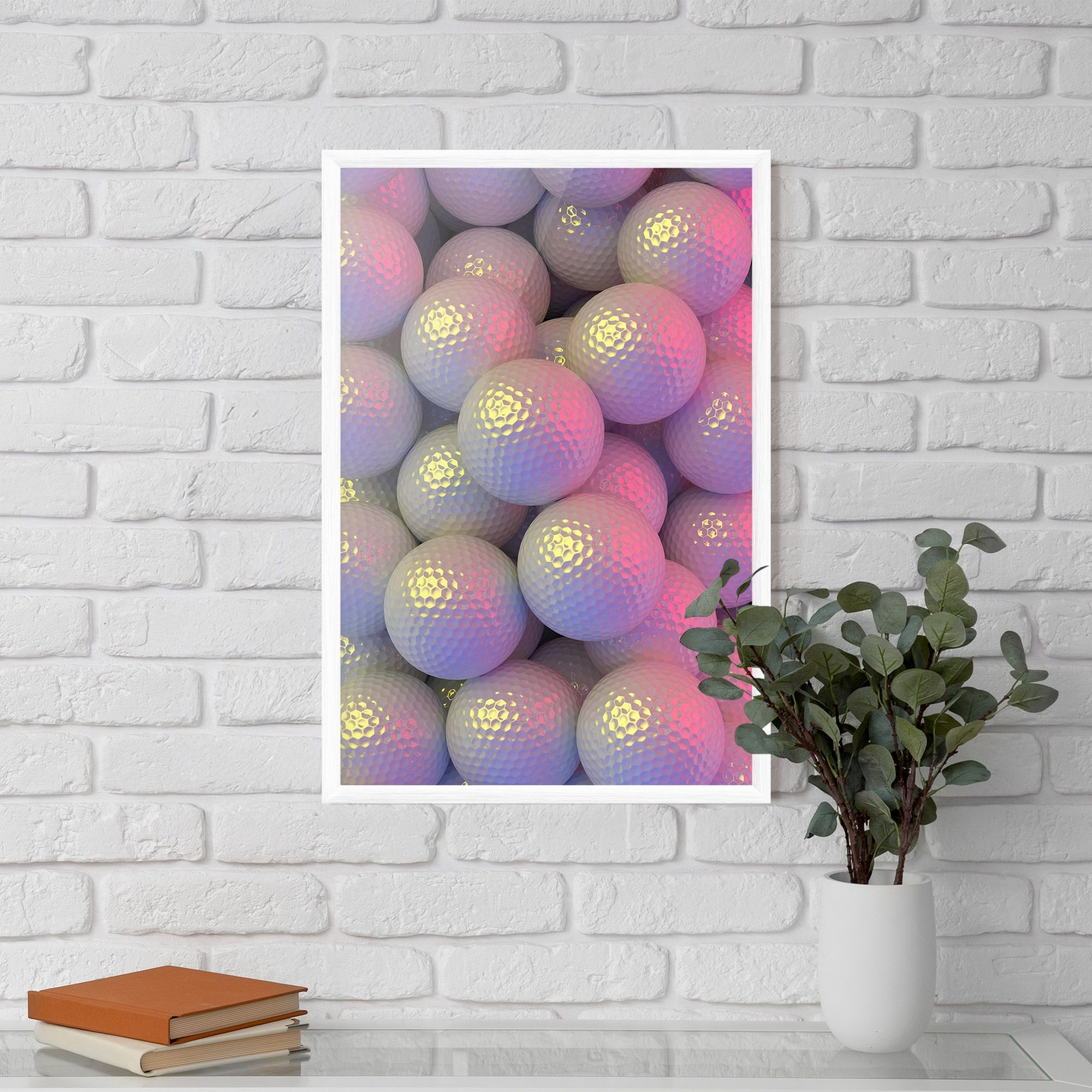 Purple Light Golf Ball mockup 5