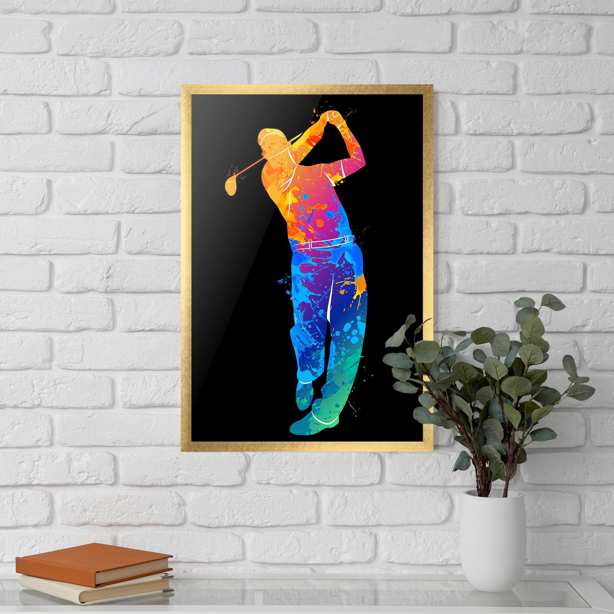 Рамкиран постер Golf Color Art mockup 5