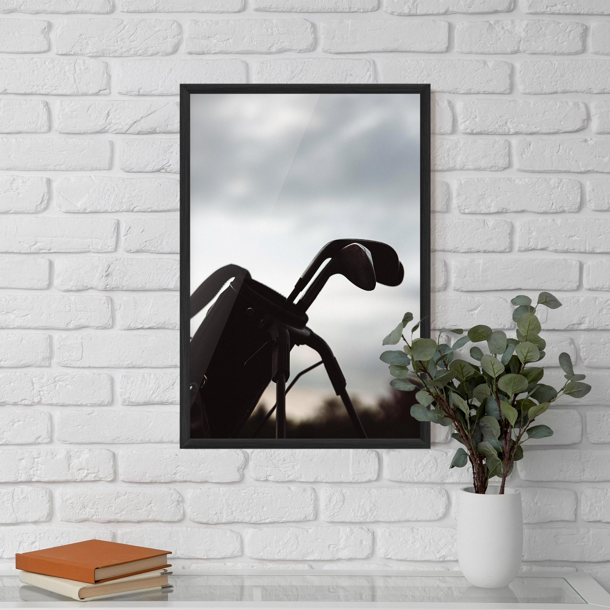 Рамкиран постер Golf Set Shilouette mockup 5