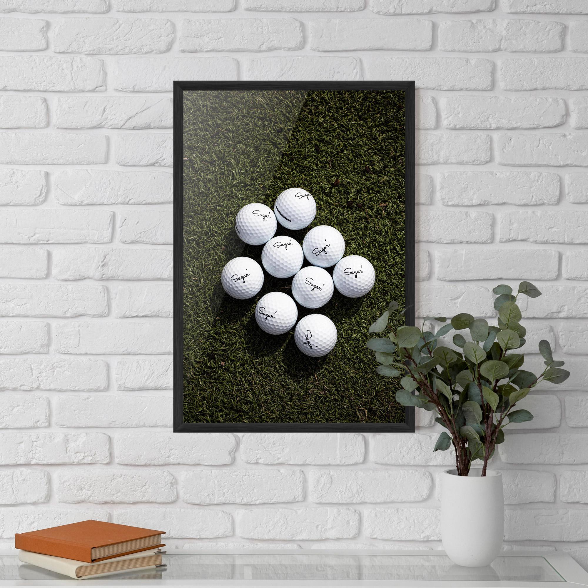 Рамкиран постер Sugar 1 Golf Balls mockup 5