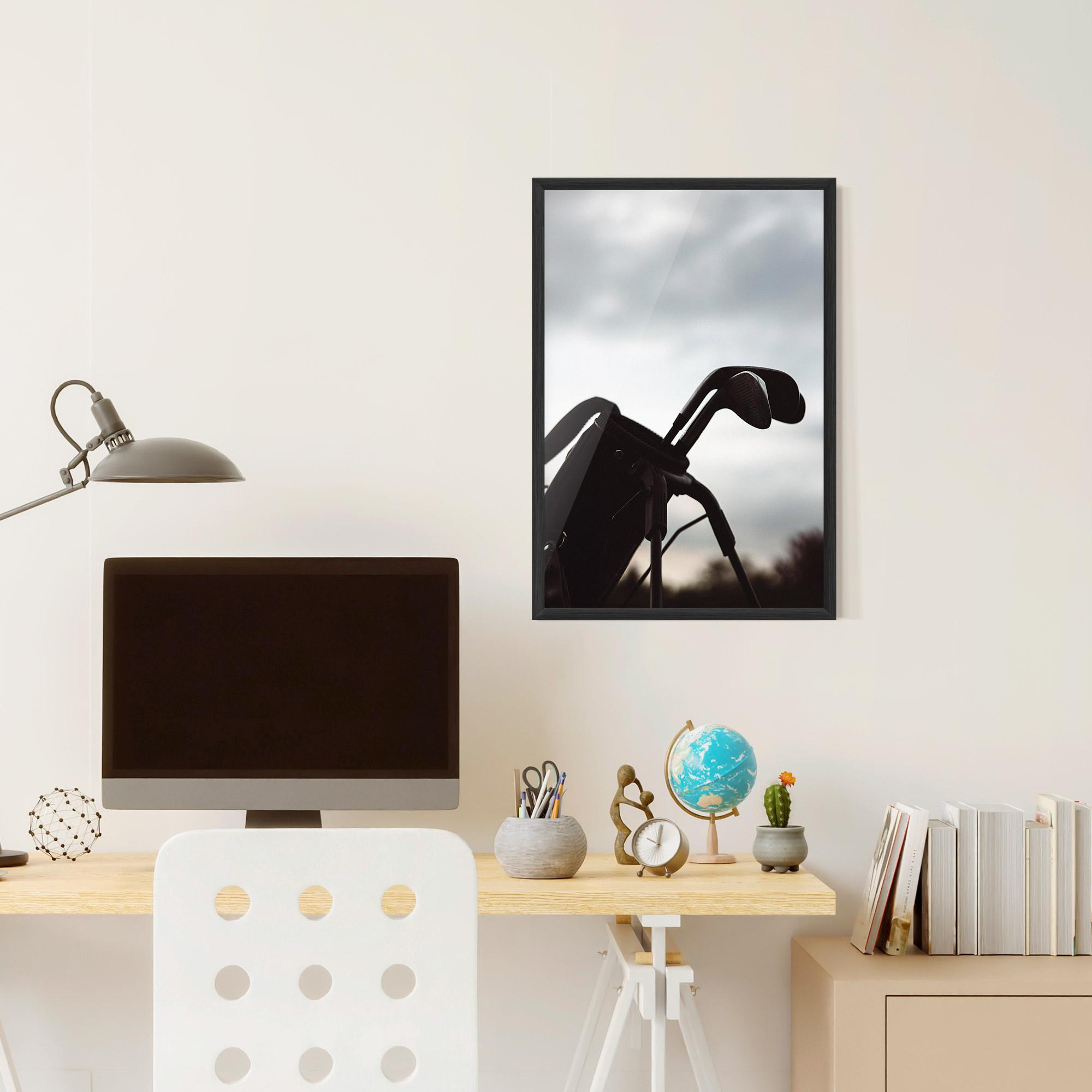 Рамкиран постер Golf Set Shilouette mockup 6