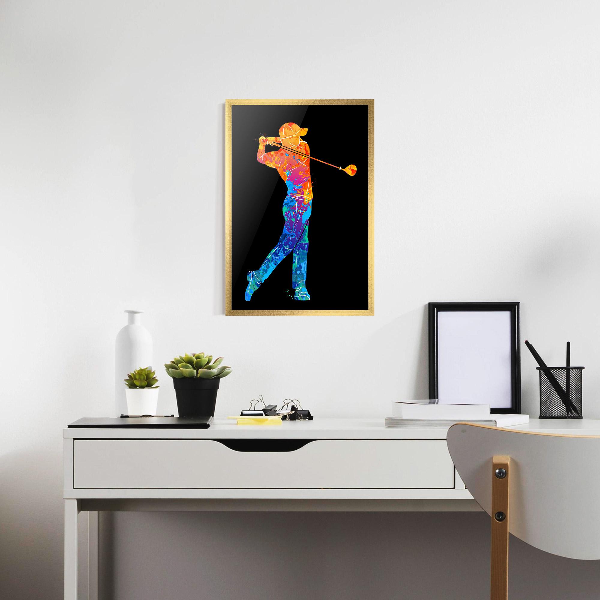 Рамкиран постер Color Mix Golf mockup 7