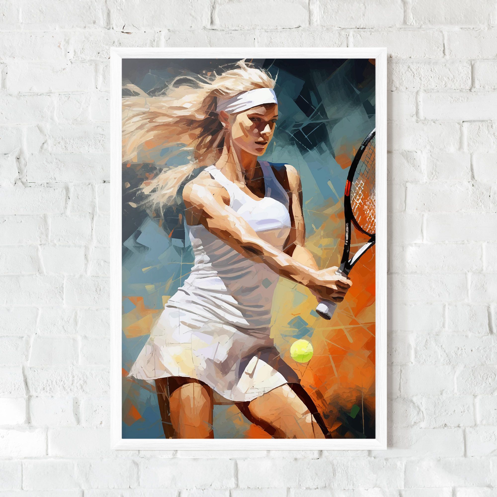 Blonde Tennis Girl mockup 0