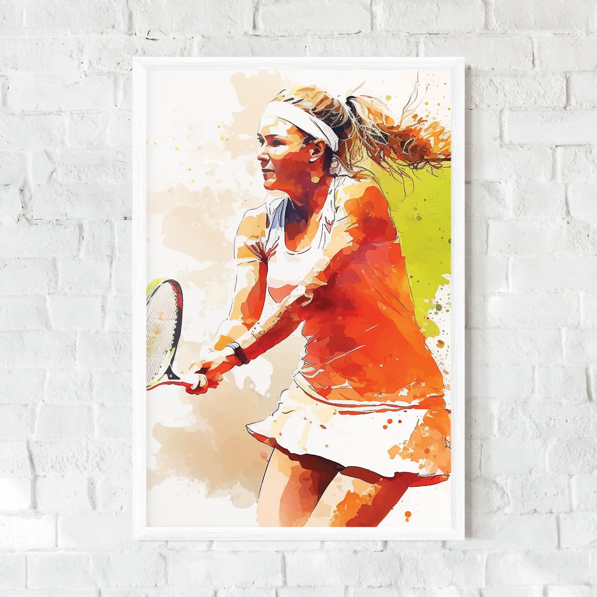 Orange Watercolor Tennis mockup 0