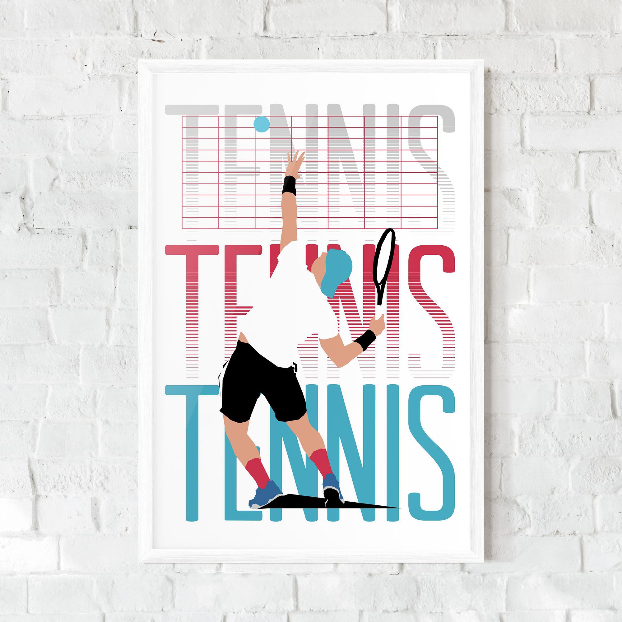 Рамкиран постер Tennis Ball Jump mockup 0
