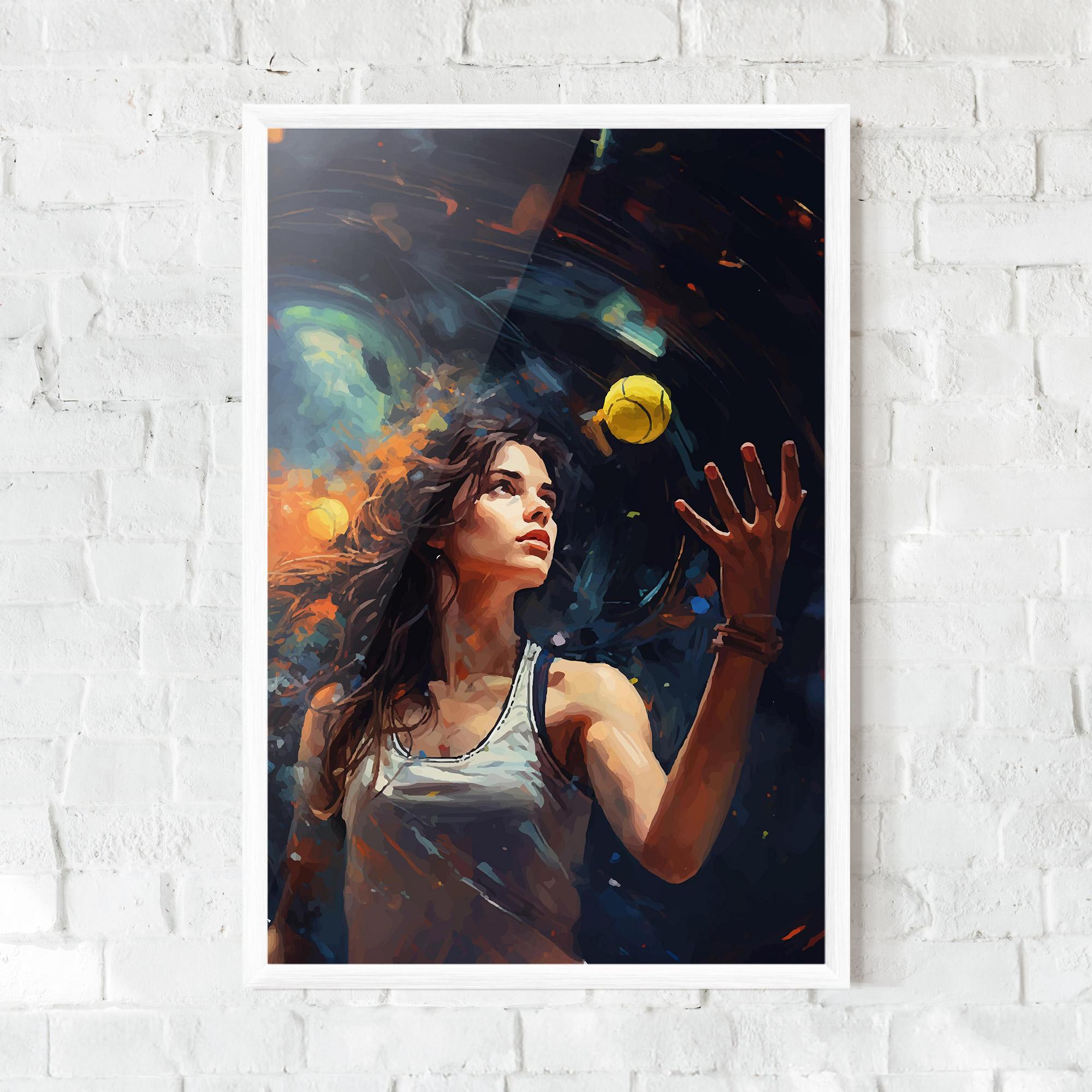 Рамкиран постер Tennis Pretty Girl mockup 0