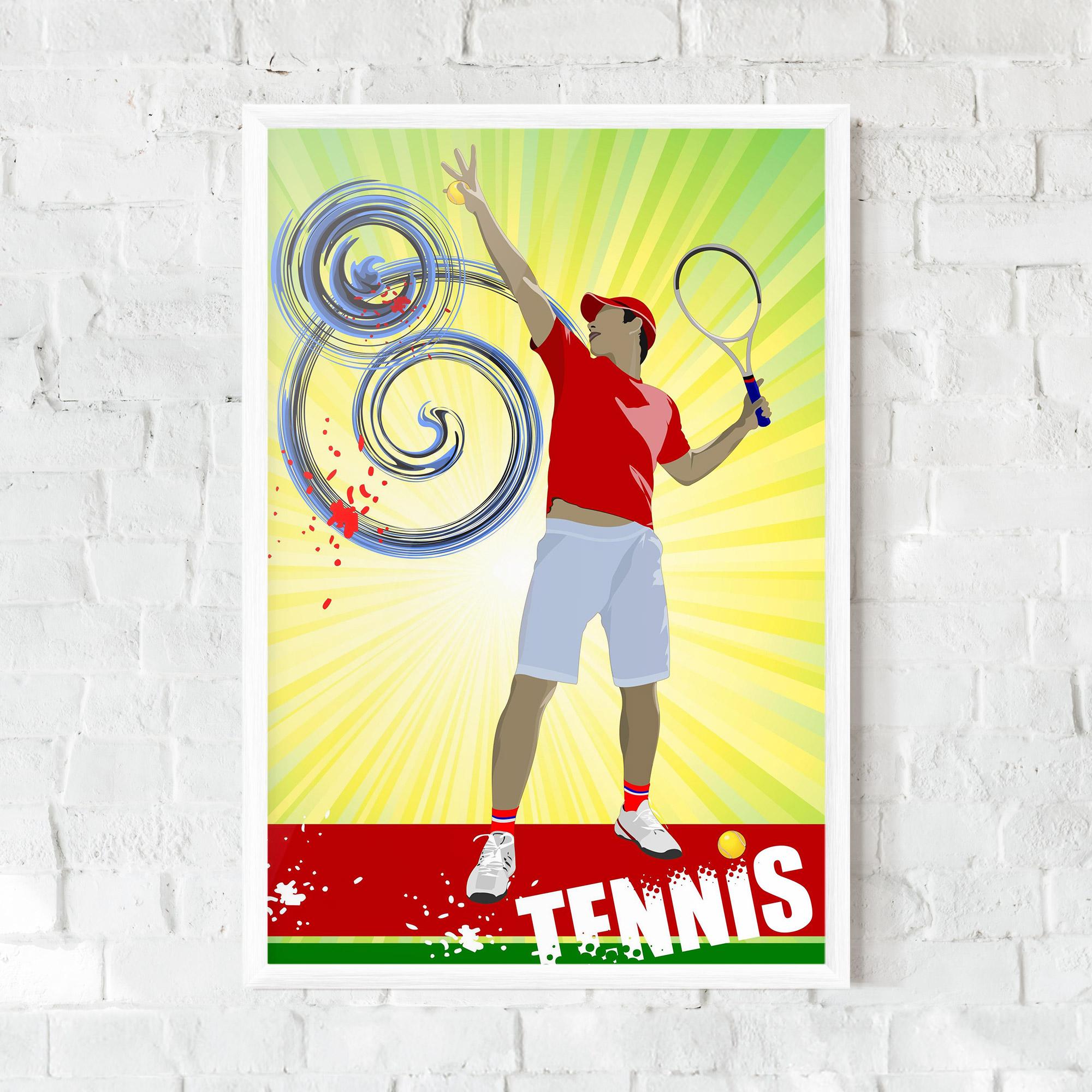 Рамкиран постер Tennis Spiral mockup 0