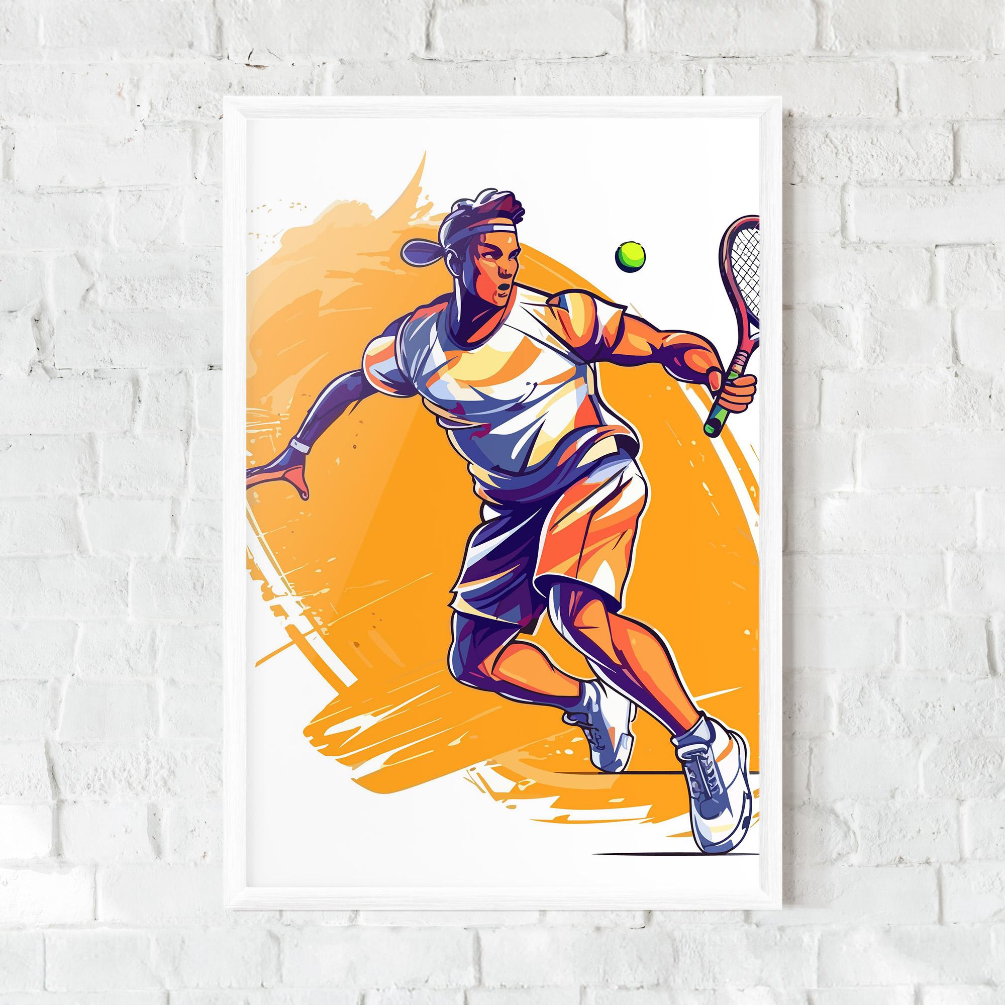 Рамкиран постер Tennis Woman mockup 0